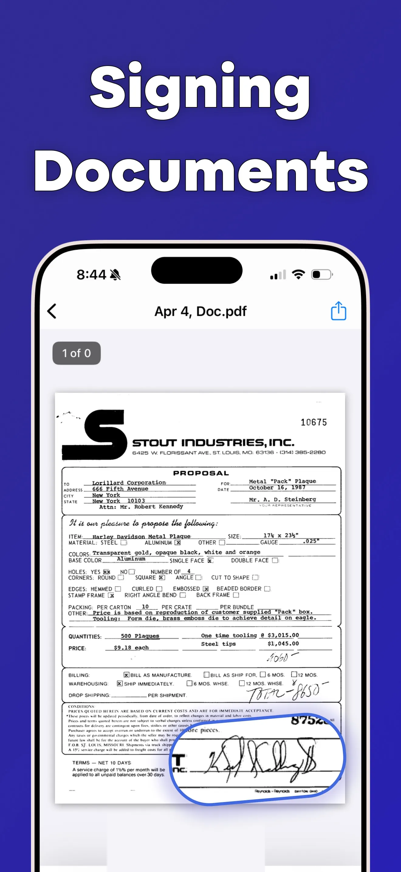 PDF Signer - Signing Documents iphone screenshot 2
