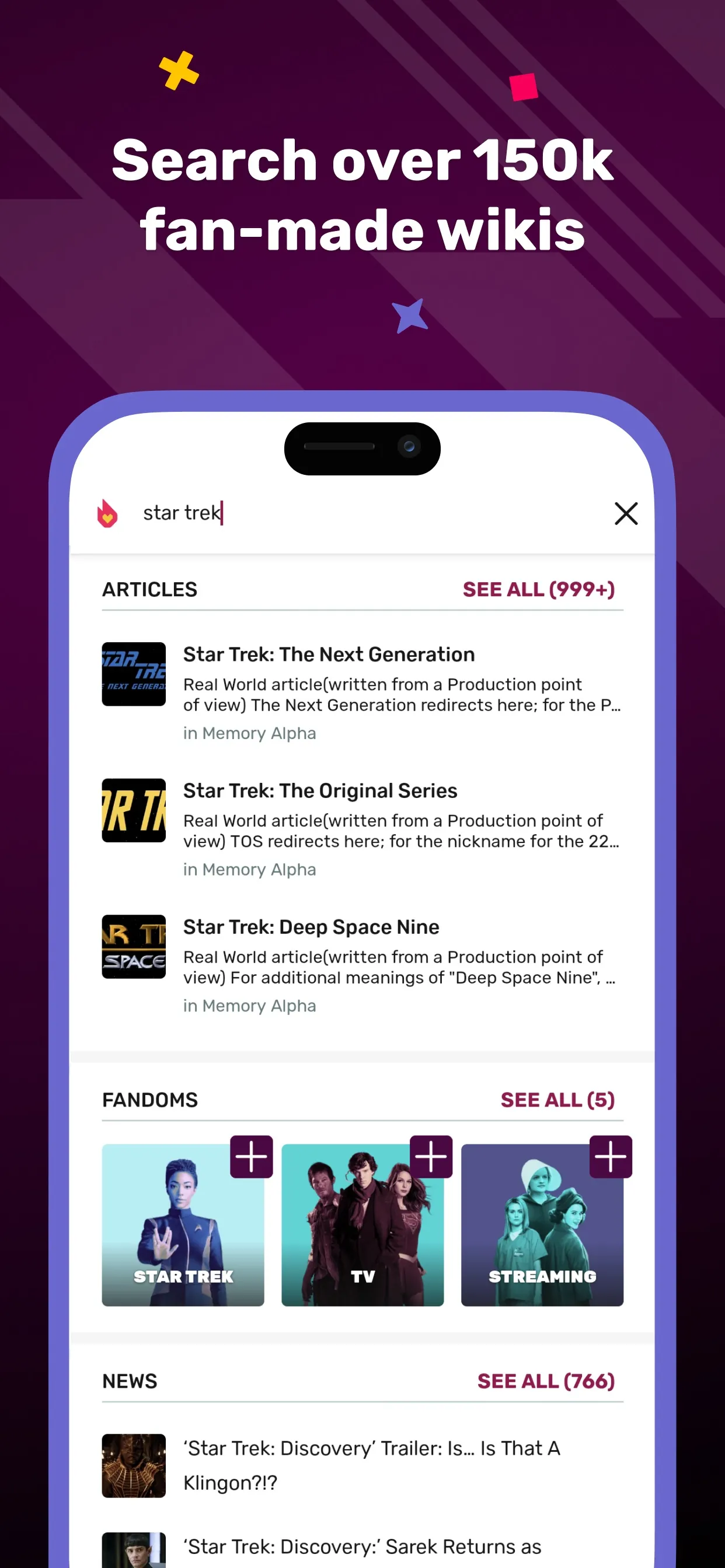FANDOM News & Stories iphone screenshot 3