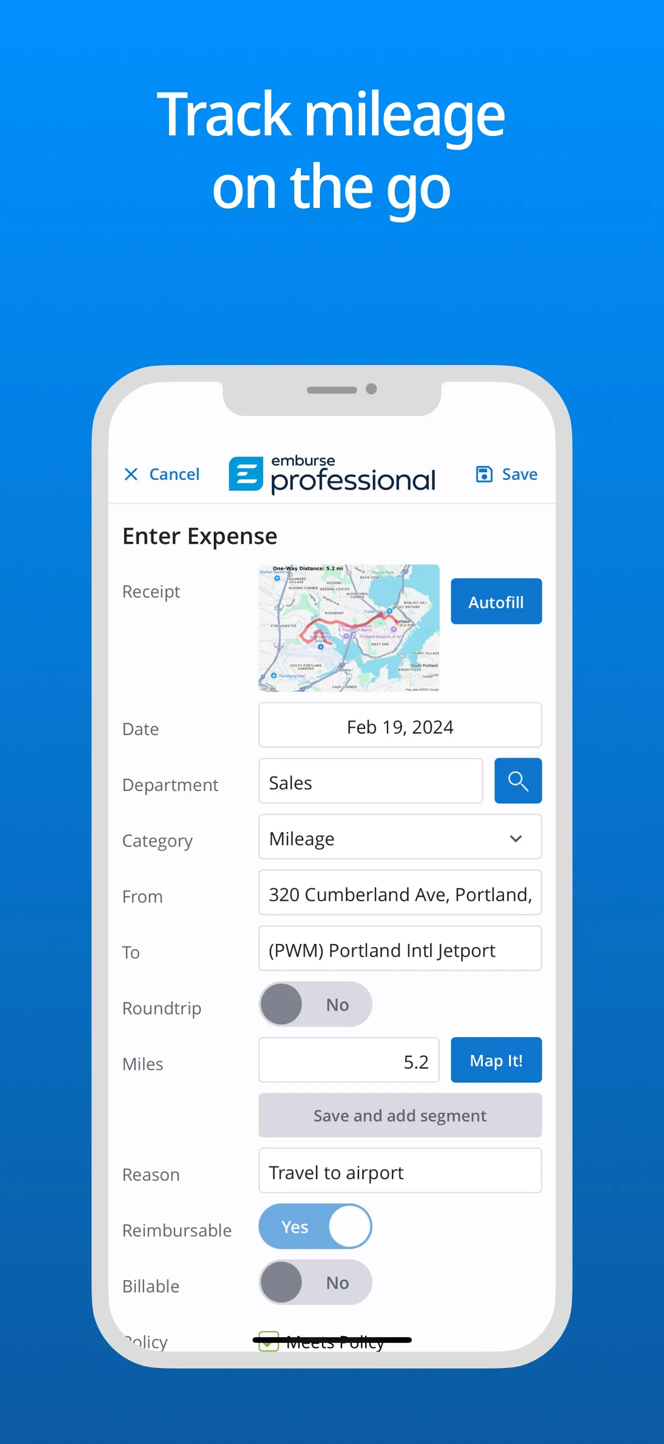 Emburse Professional iphone screenshot 4