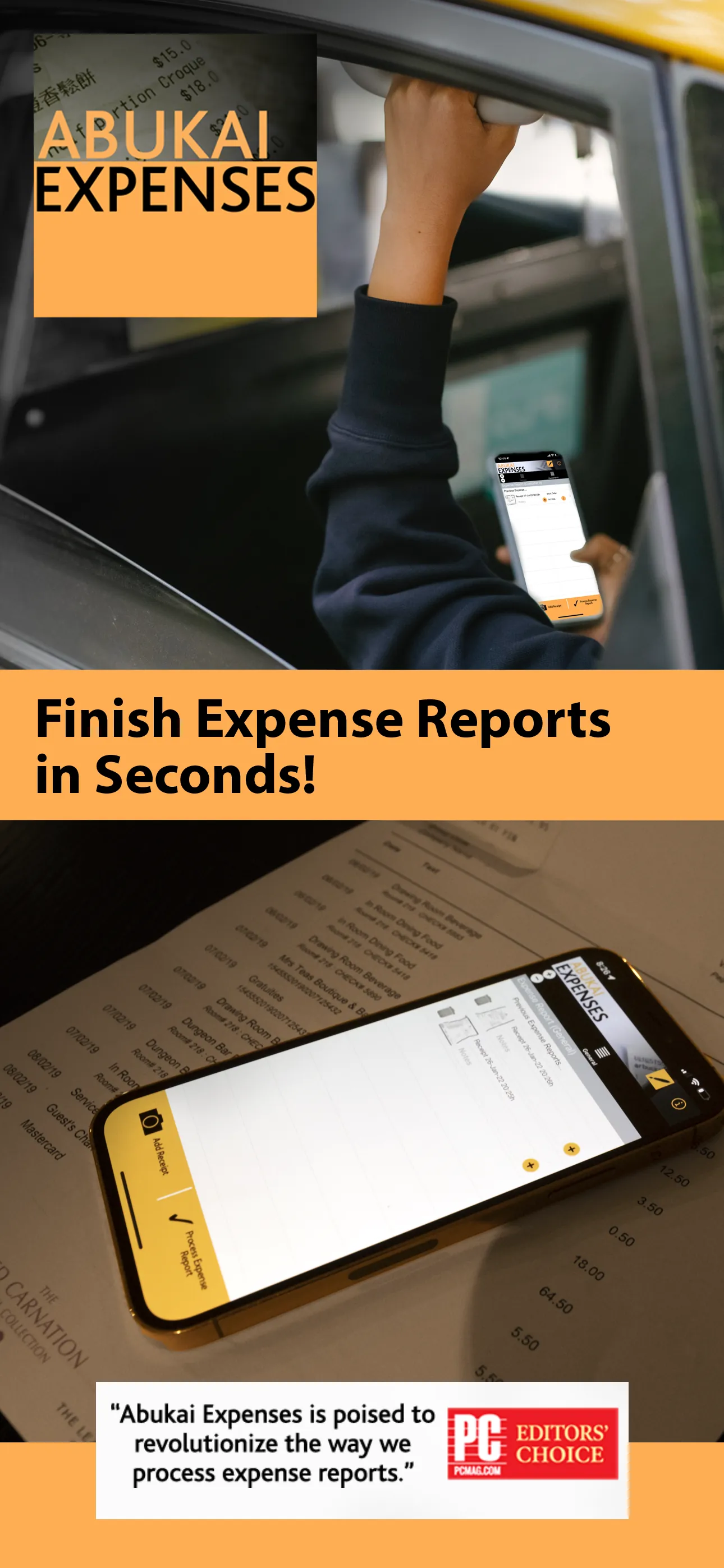 ABUKAI Expense Reports Receipt iphone screenshot 1