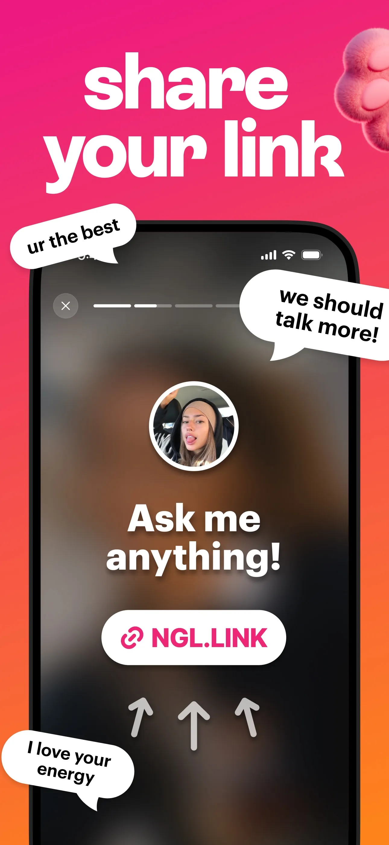 NGL: ask me anything iphone screenshot 2