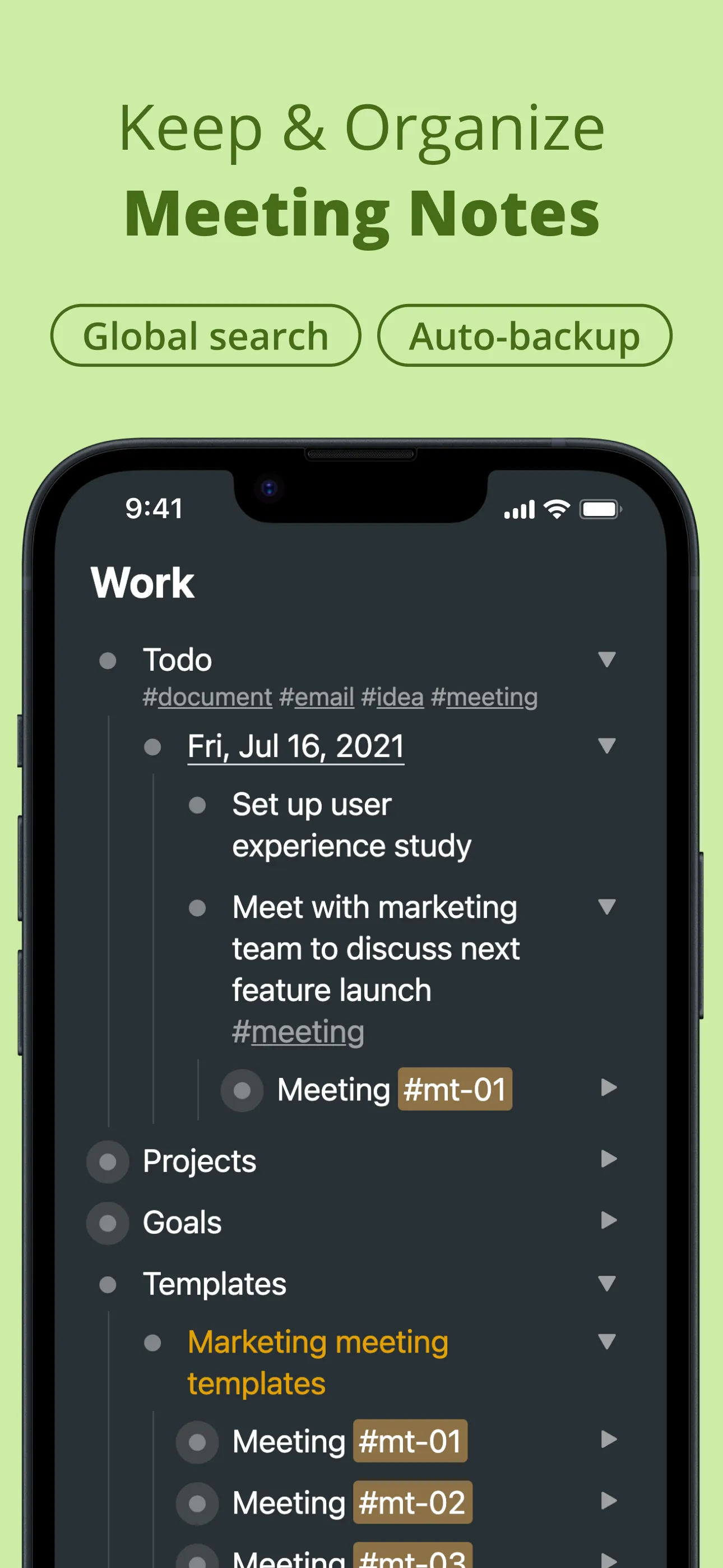 WorkFlowy: Note, List, Outline iphone screenshot 5