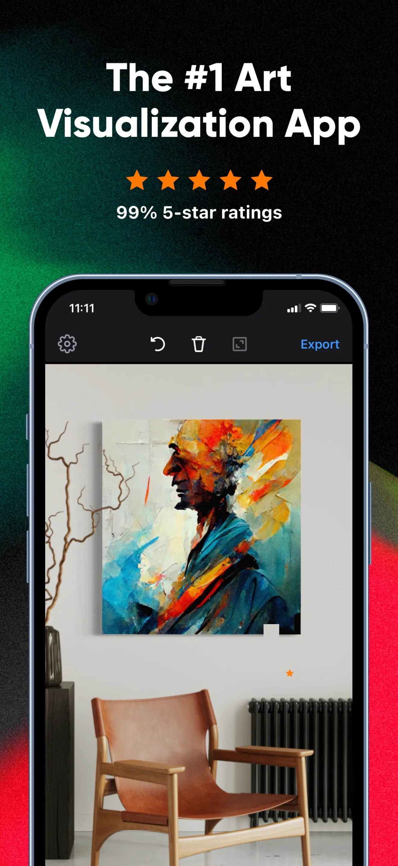 Smartist: Art Preview on Wall iphone screenshot 1