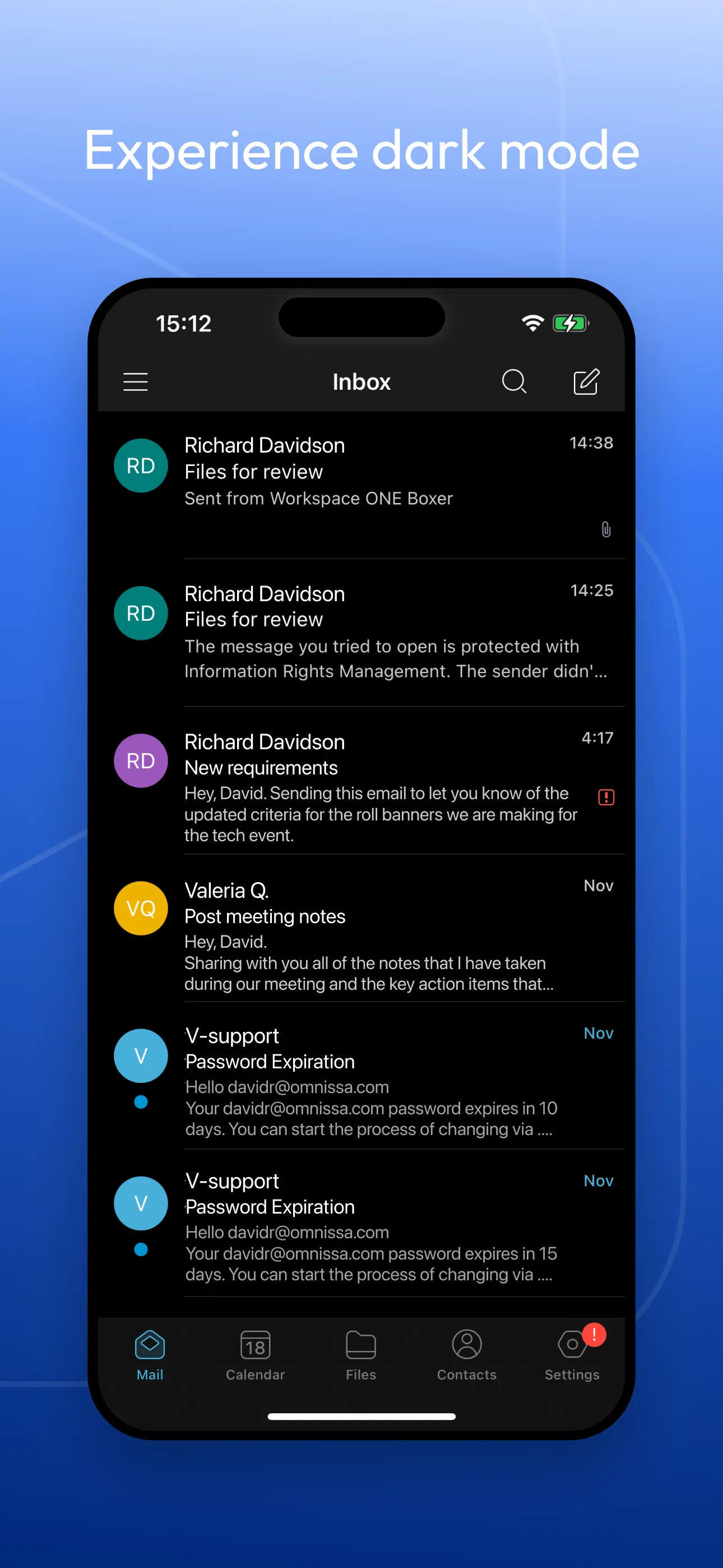 Boxer - Workspace ONE iphone screenshot 10
