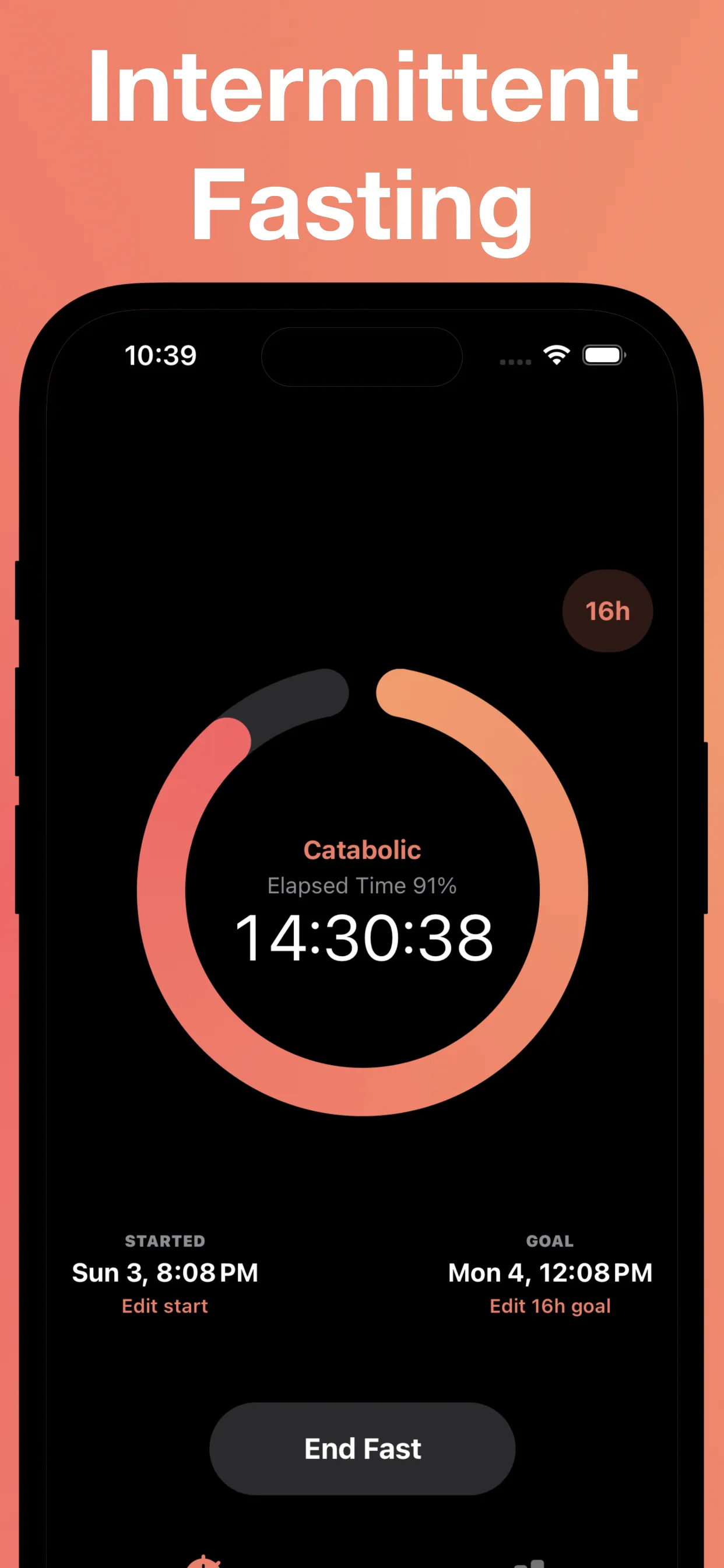 Intermittent Fasting Tracker: iphone screenshot 1