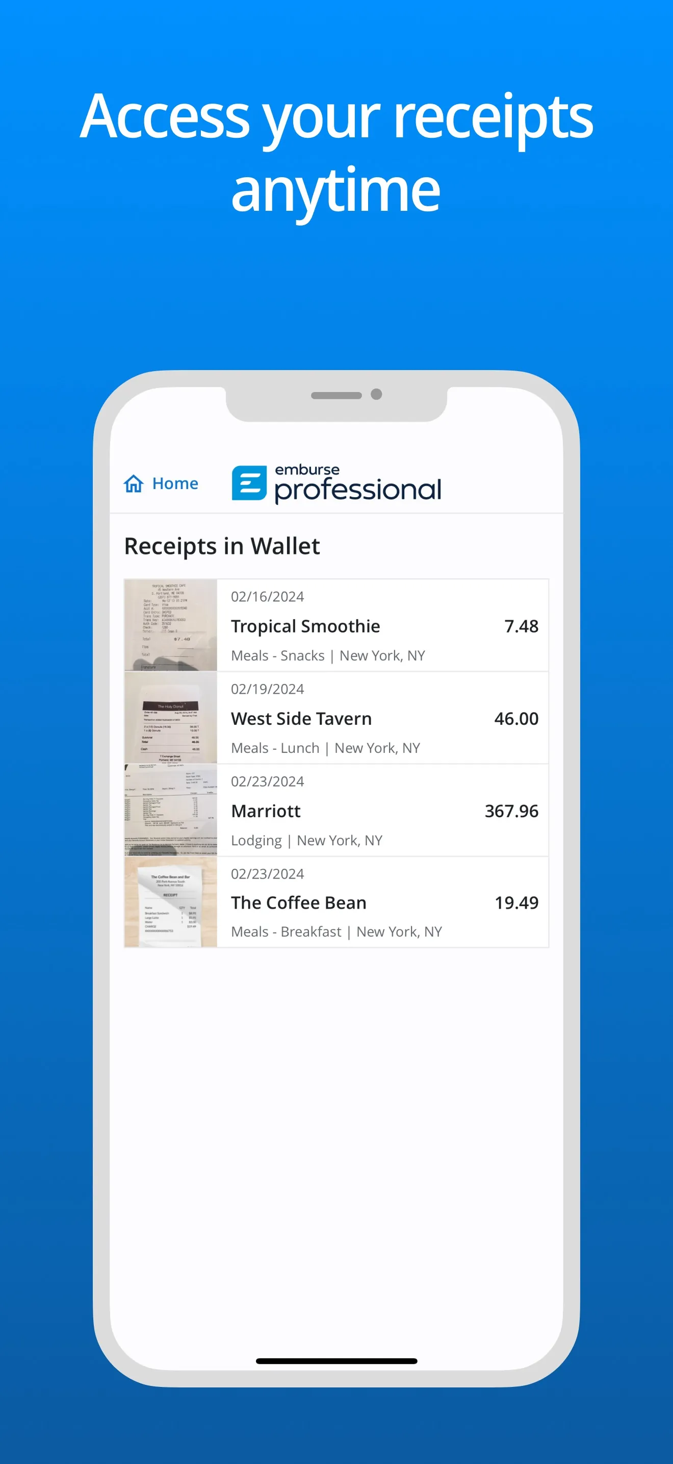 Emburse Professional iphone screenshot 5