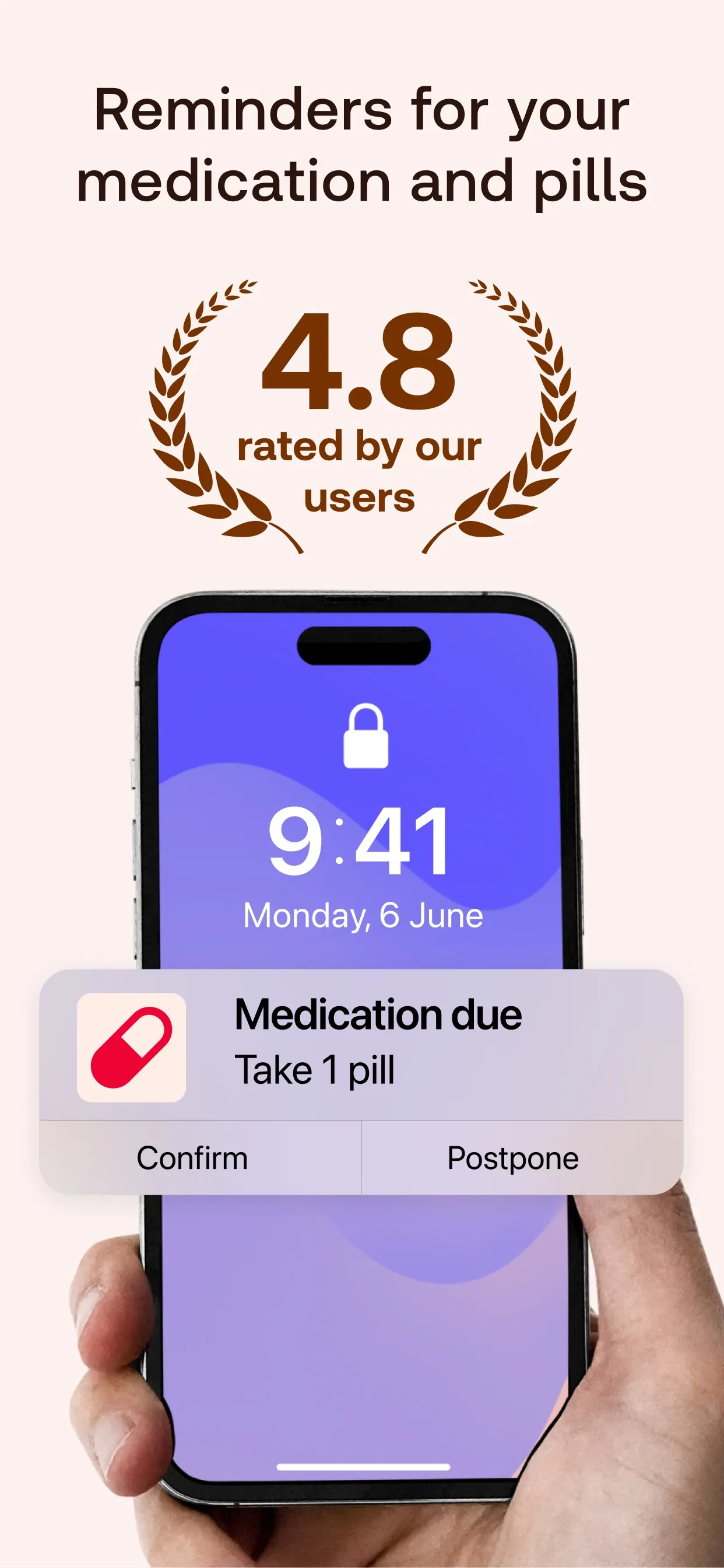 Meds & Pill Reminder MyTherapy iphone screenshot 1