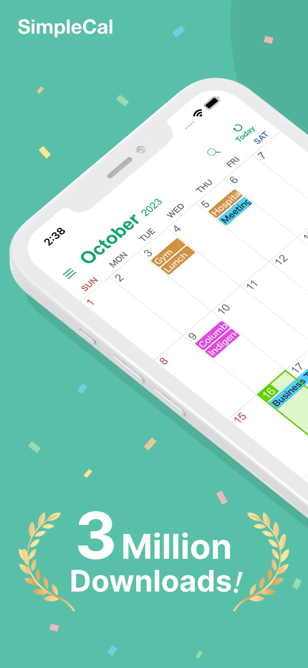 Simple Calendar - SimpleCal iphone screenshot 1