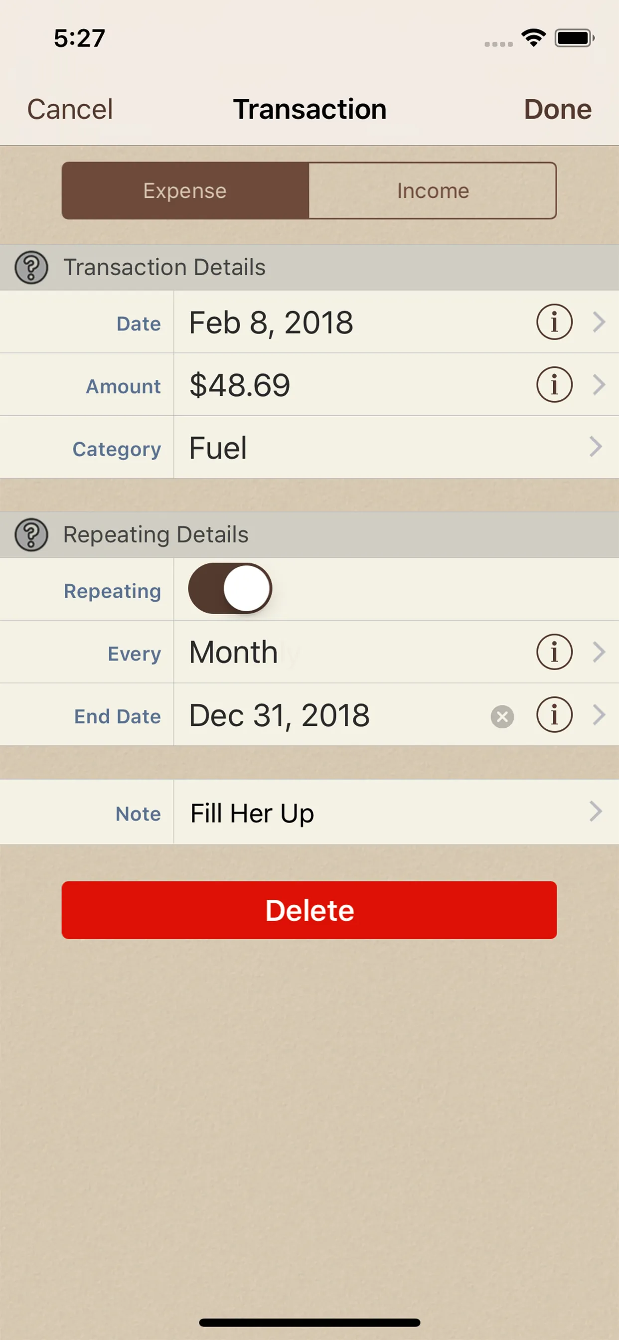 Spending Tracker iphone screenshot 3