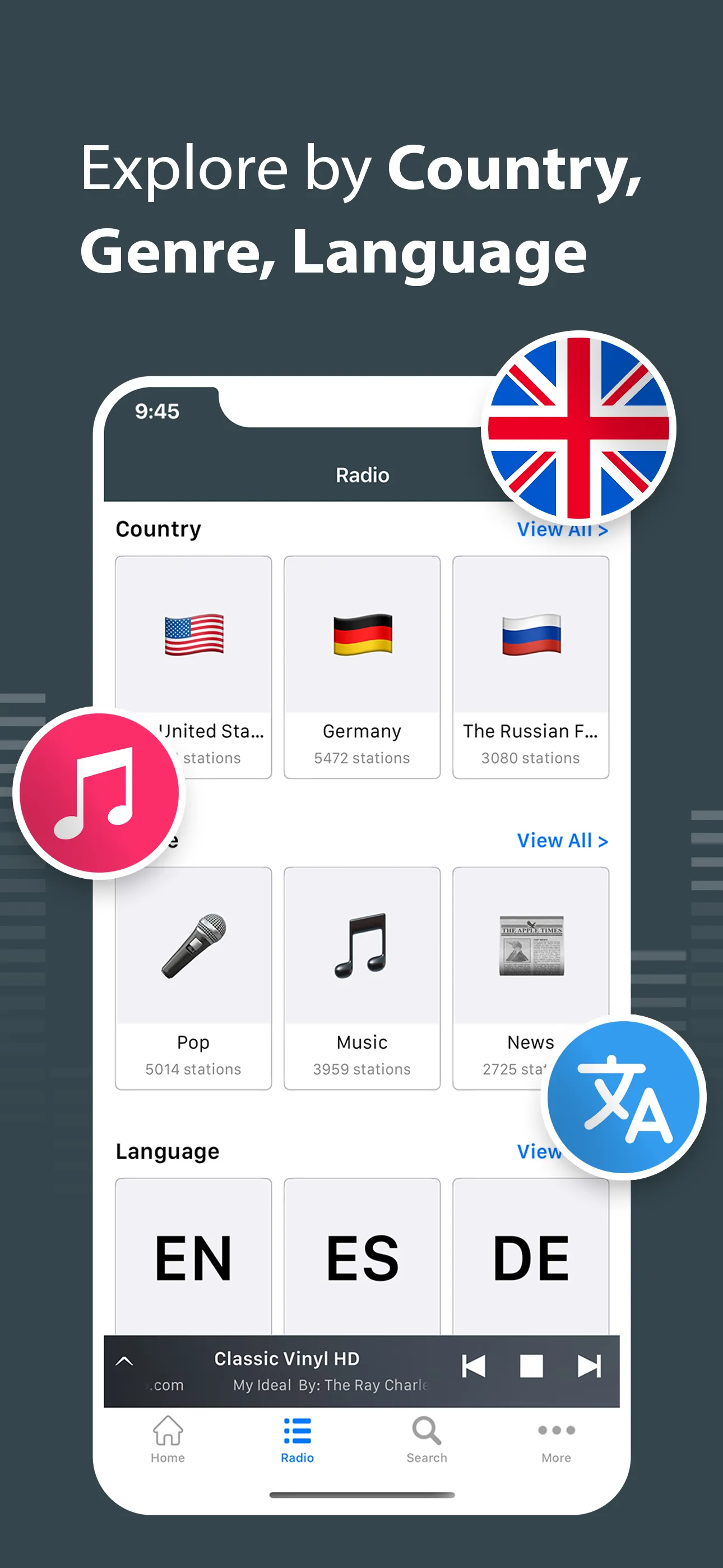 Radio Tuner - Live FM Stations iphone screenshot 2