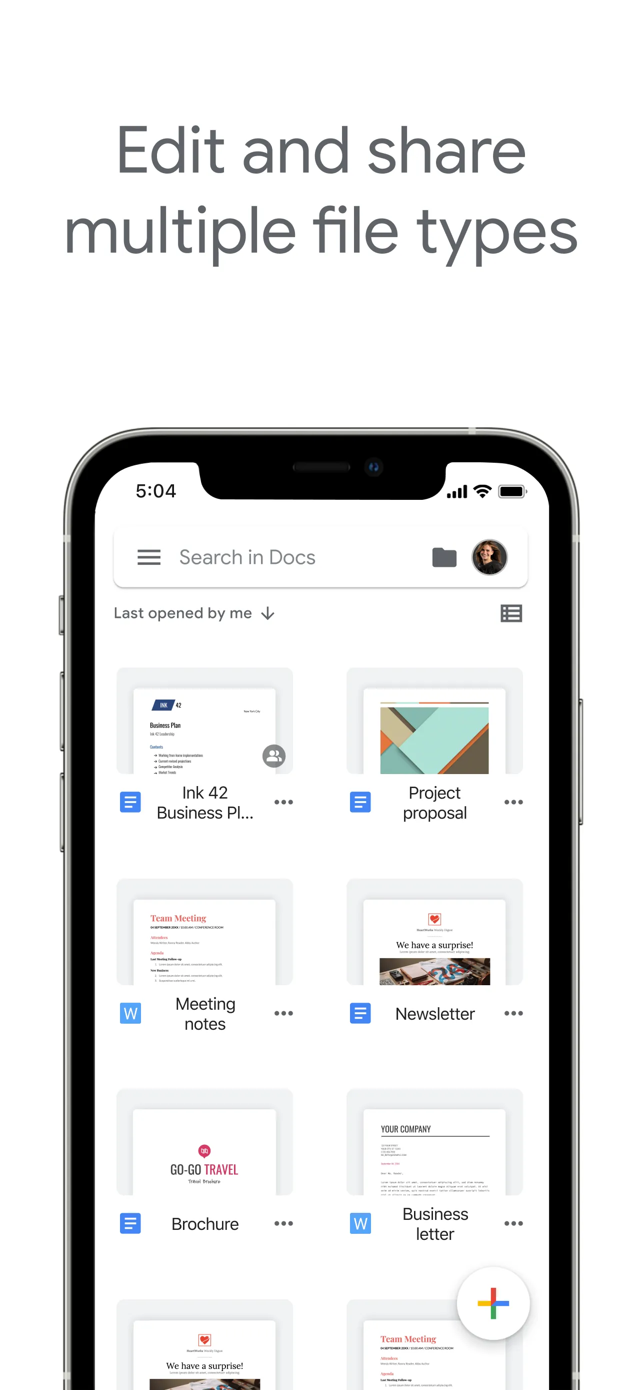Google Docs iphone screenshot 3