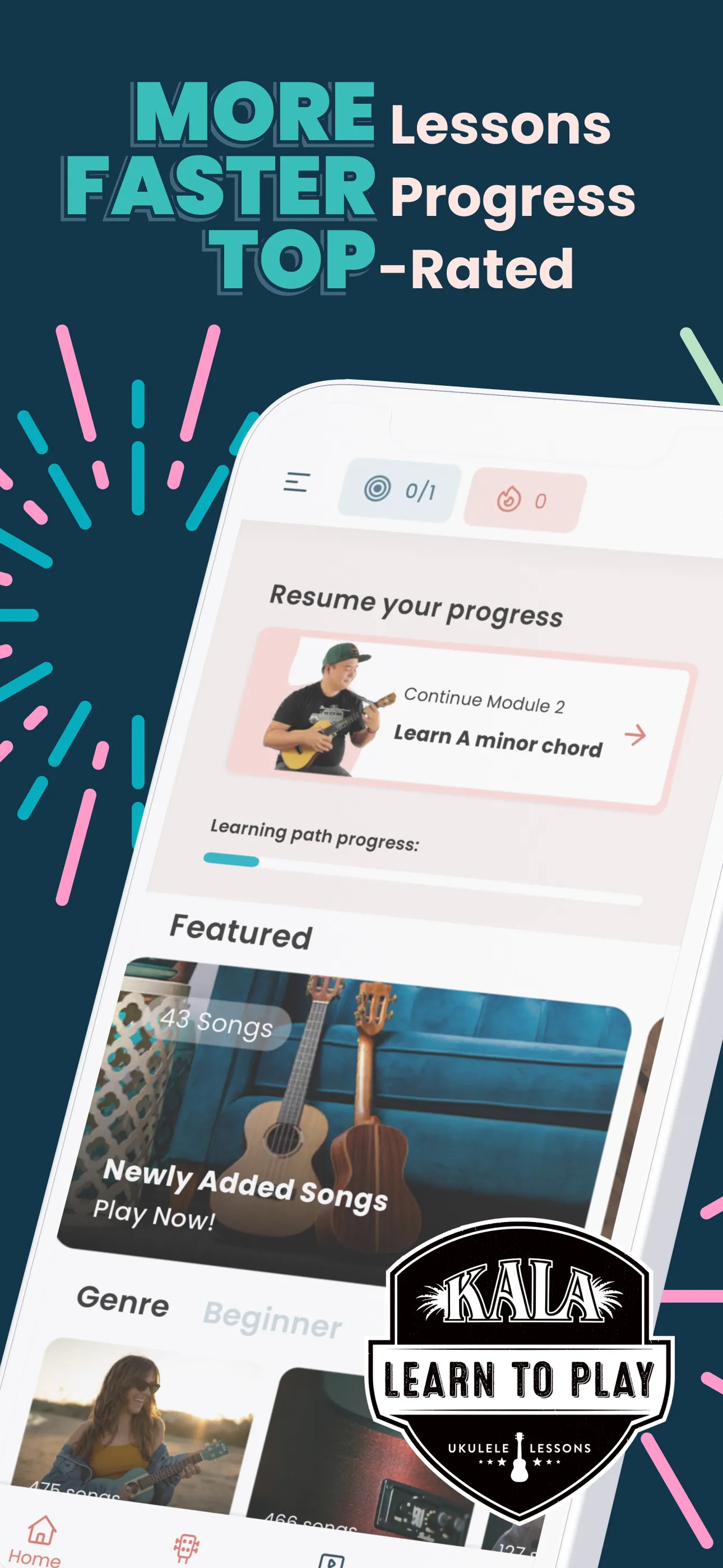 Ukulele Tuner & Lessons: Kala iphone screenshot 2