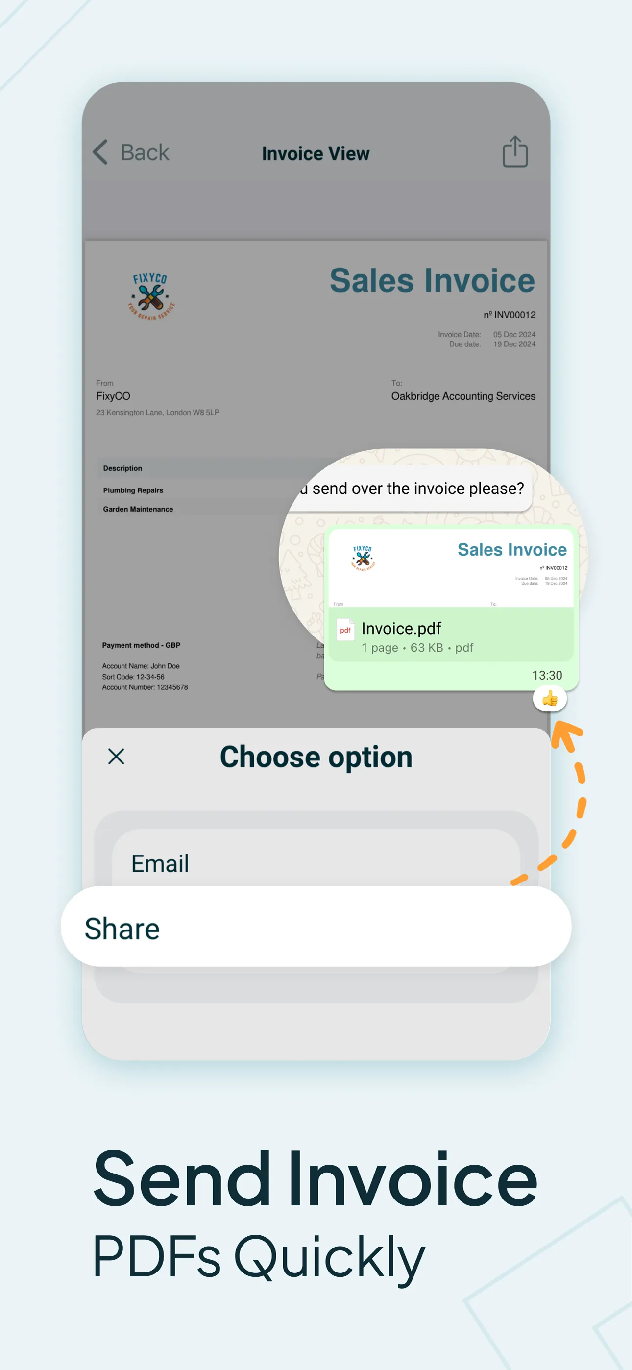 Easy Invoice Maker & Generator iphone screenshot 2