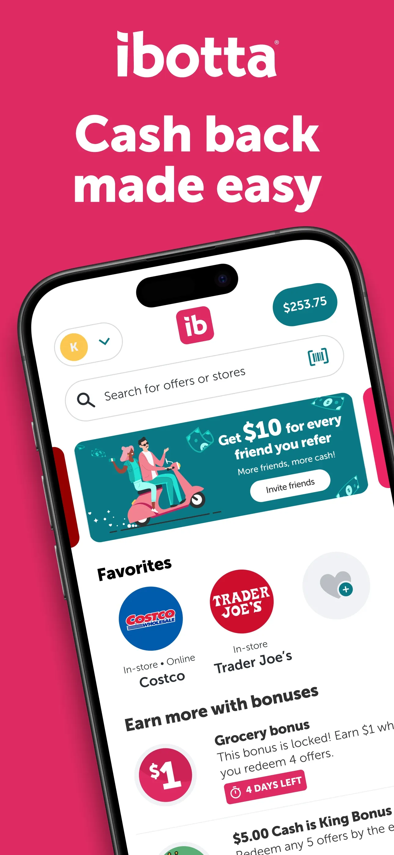 Ibotta: Save & Earn Cash Back iphone screenshot 1