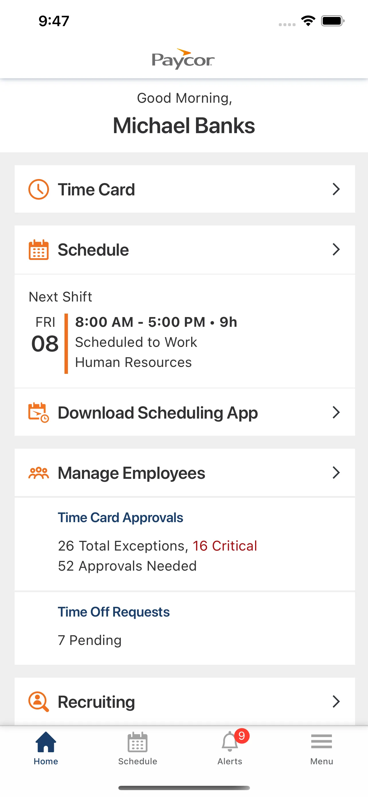 Paycor Mobile iphone screenshot 6