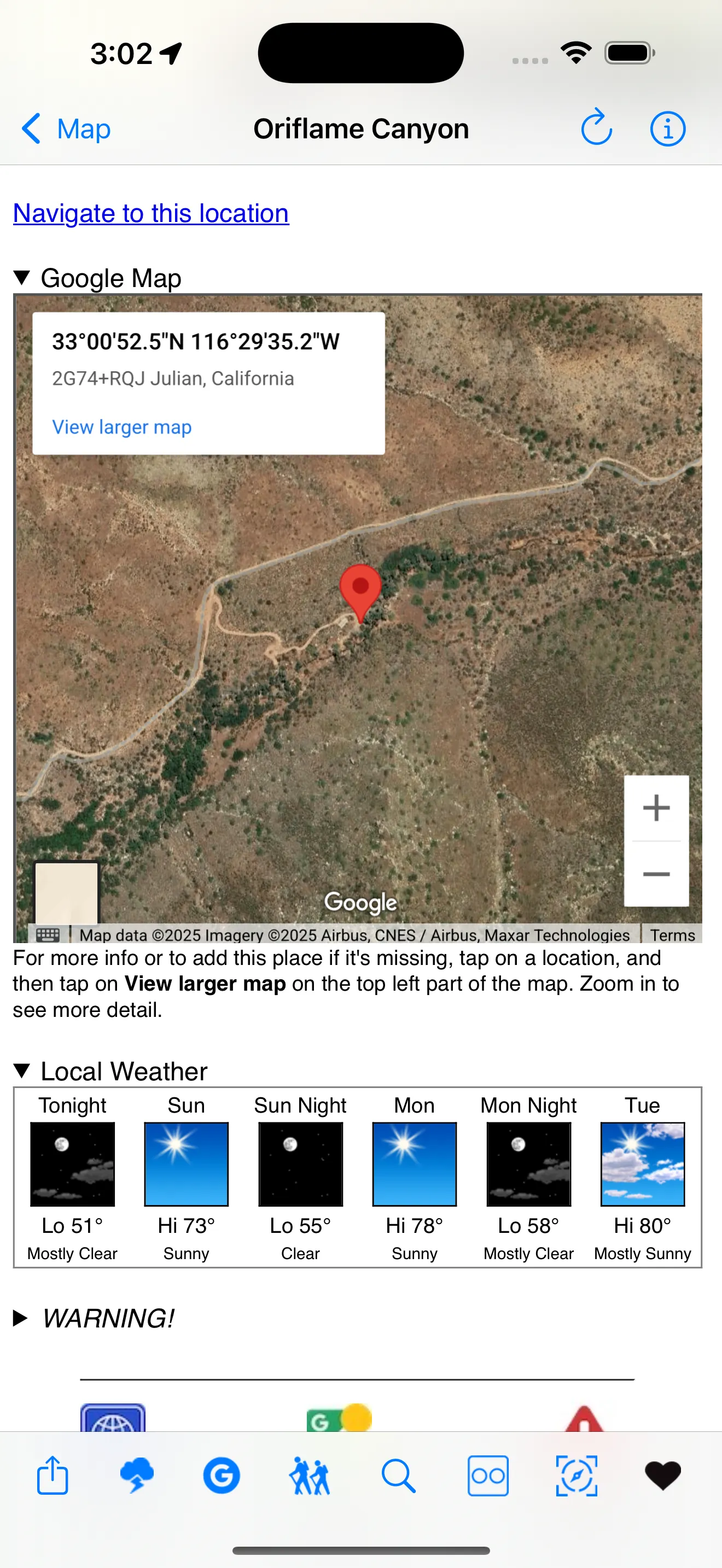 Boondocking iphone screenshot 3