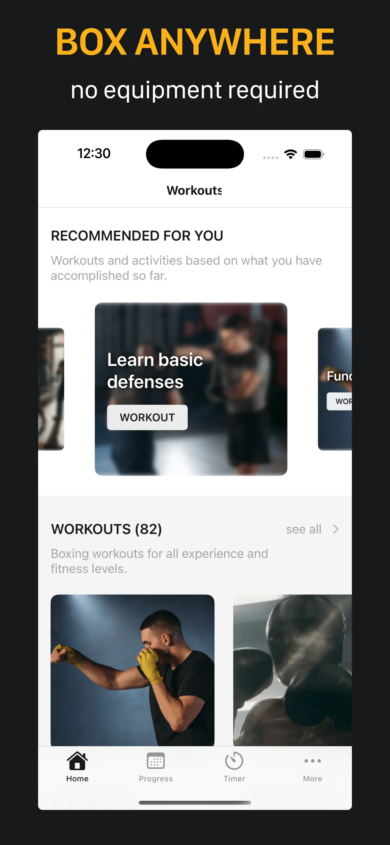 Shadow Boxing Workout App iphone screenshot 1