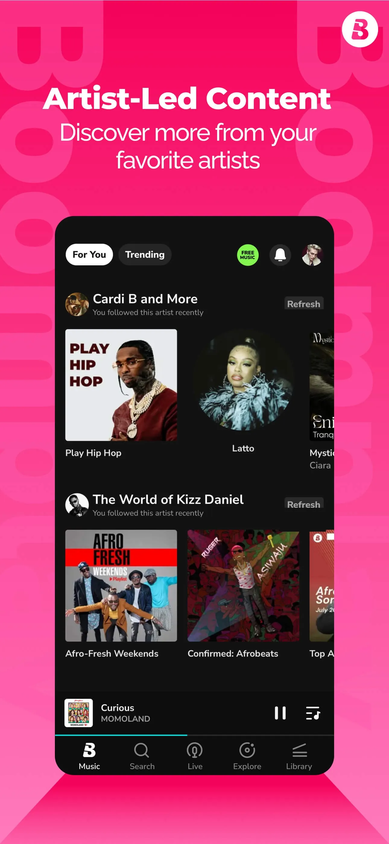 Boomplay: Music & Live Stream iphone screenshot 3