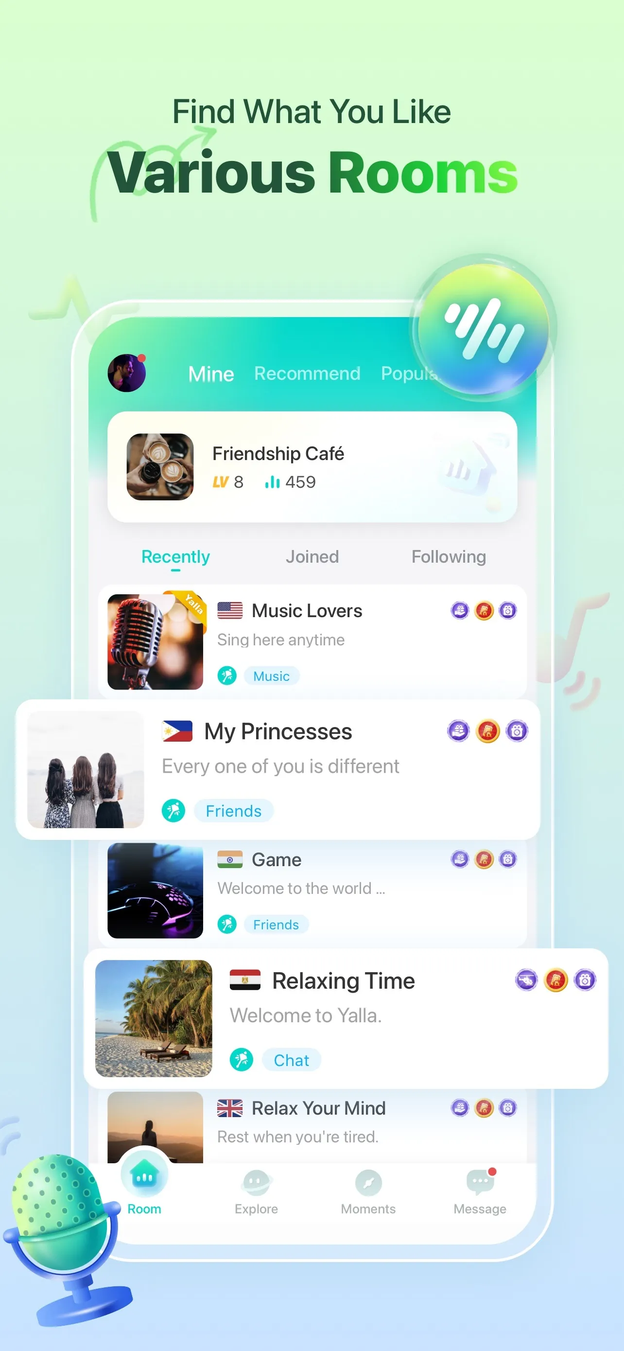 Yalla - Group Voice Chat Rooms iphone screenshot 4