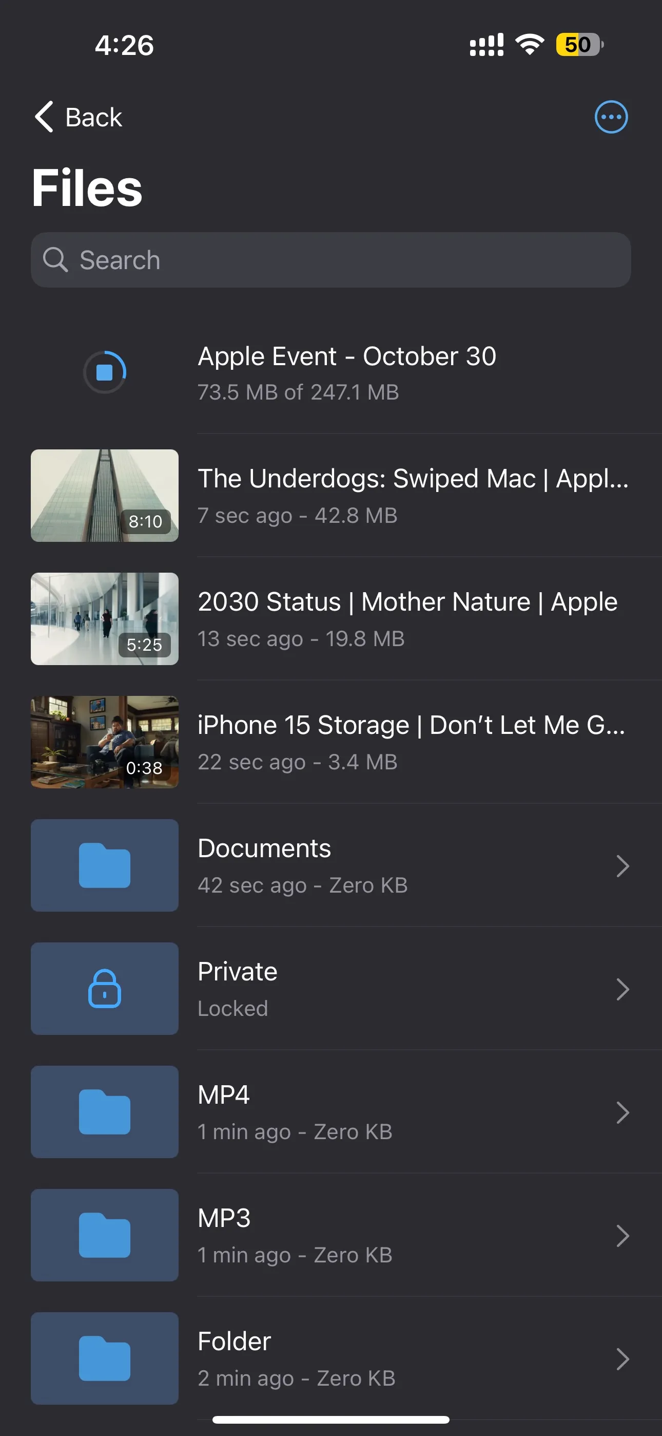 Offline: Files, Browser, VPN iphone screenshot 1