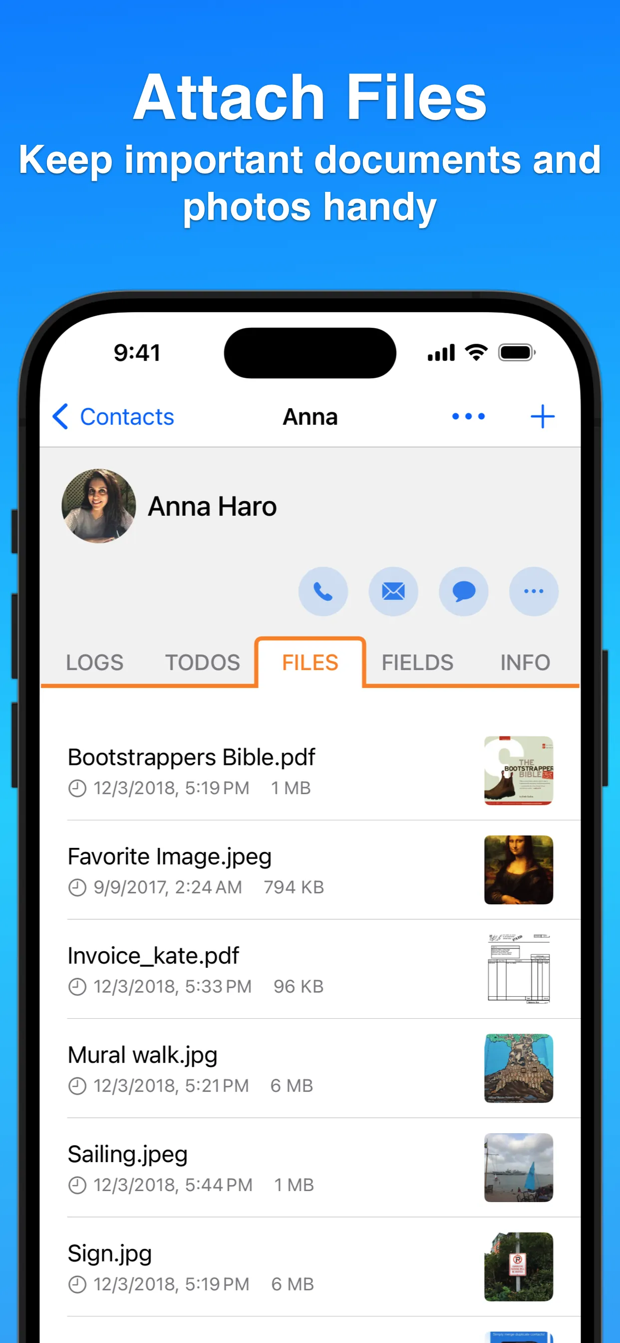Contacts Journal CRM iphone screenshot 4