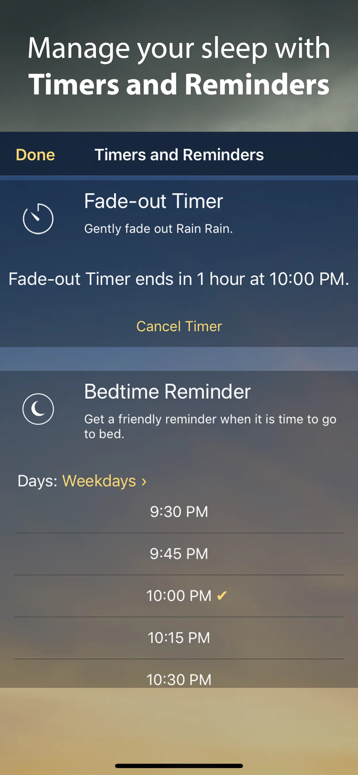 Rain Rain Sleep Sounds iphone screenshot 6