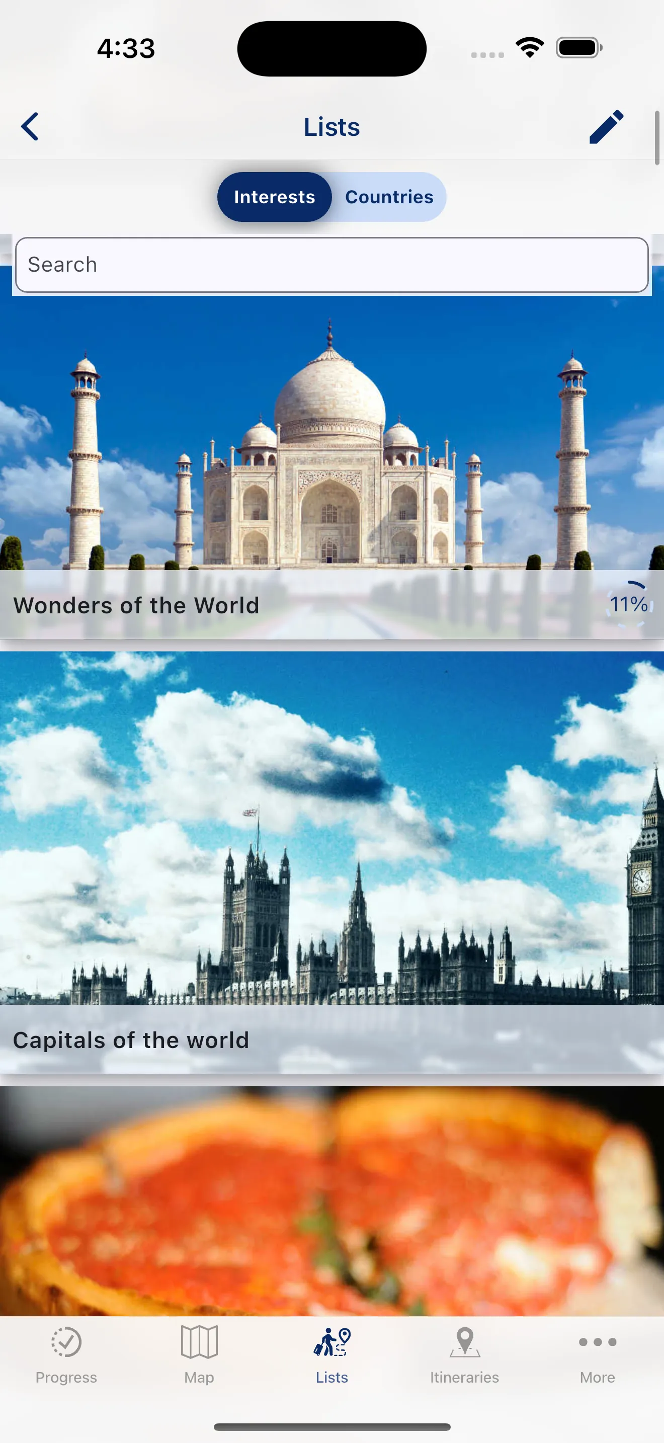 Visited: Travel Map With Lists iphone screenshot 3