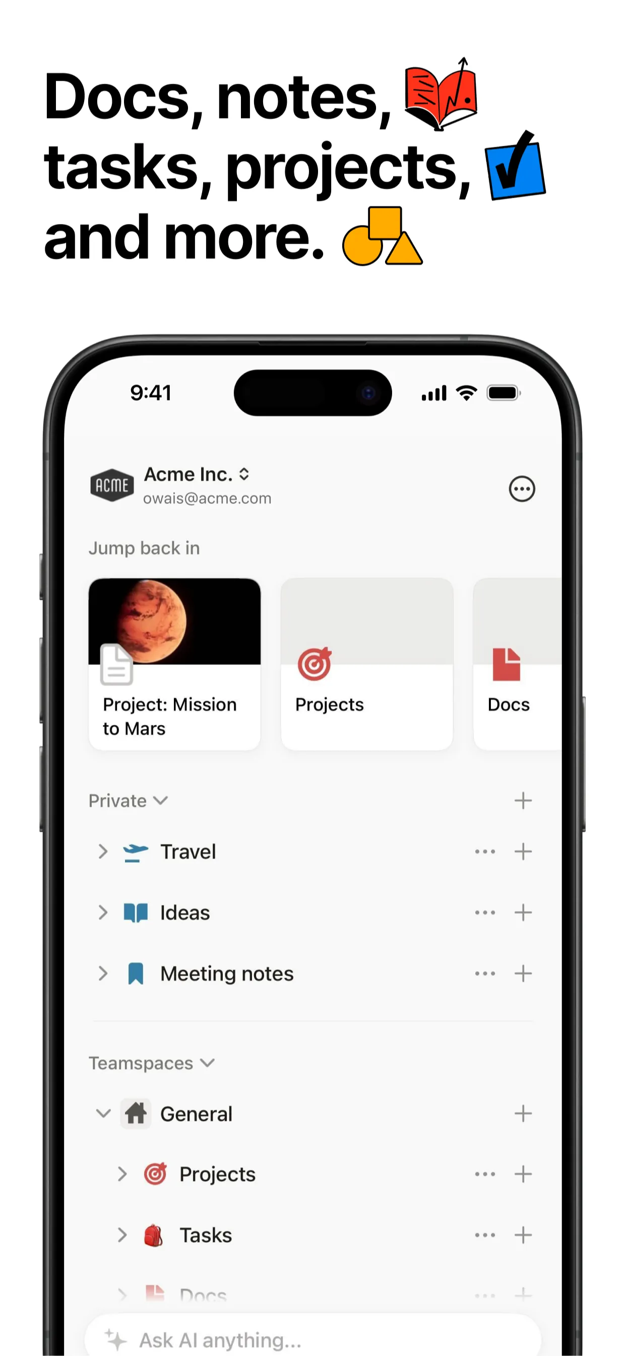 Notion: Notes, Tasks, AI iphone screenshot 2