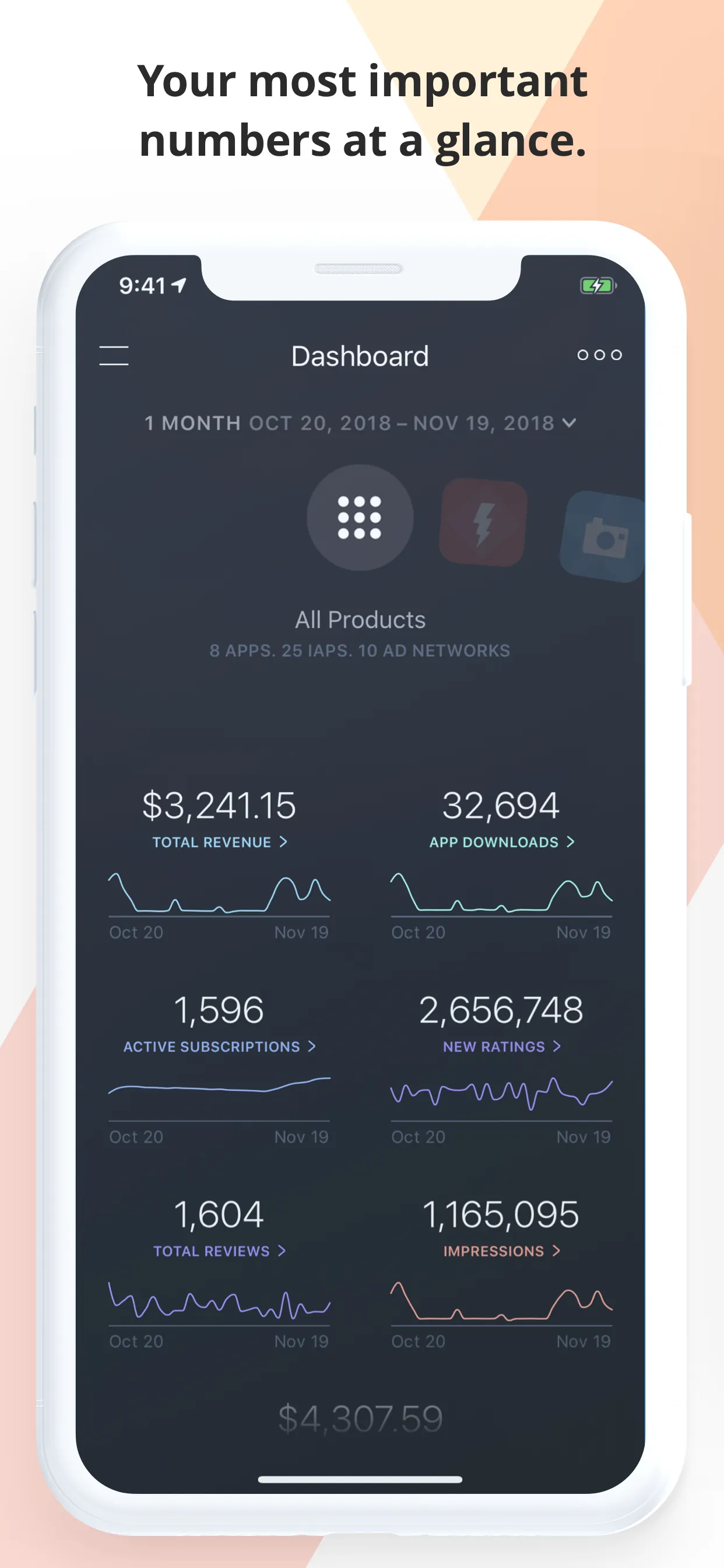 Appfigures Analytics iphone screenshot 2