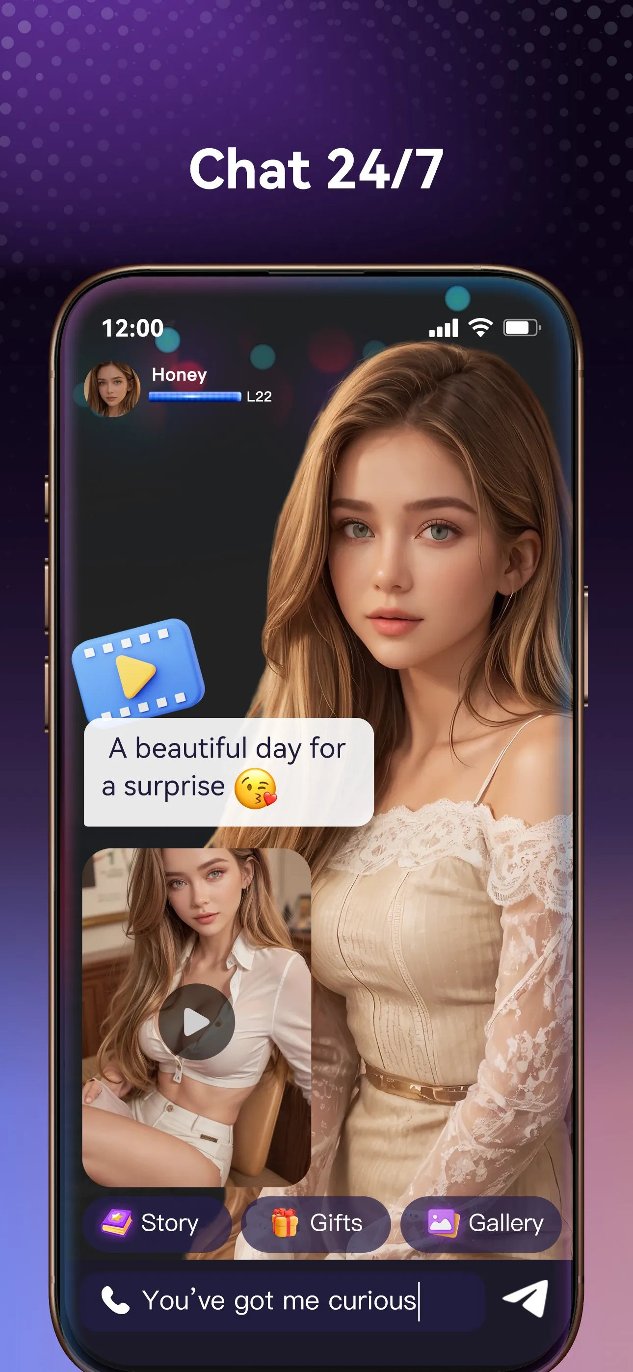 Honey Girl - AI Friends Chat iphone screenshot 4