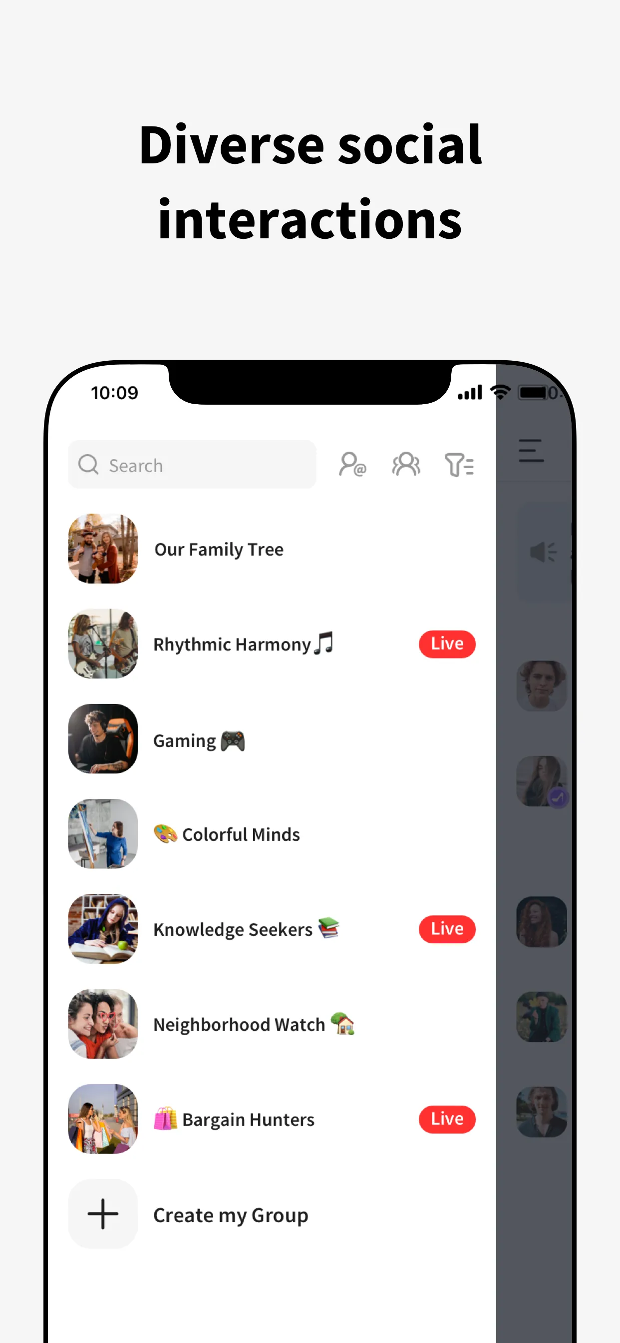 Fambase: Live & Group Chat iphone screenshot 1
