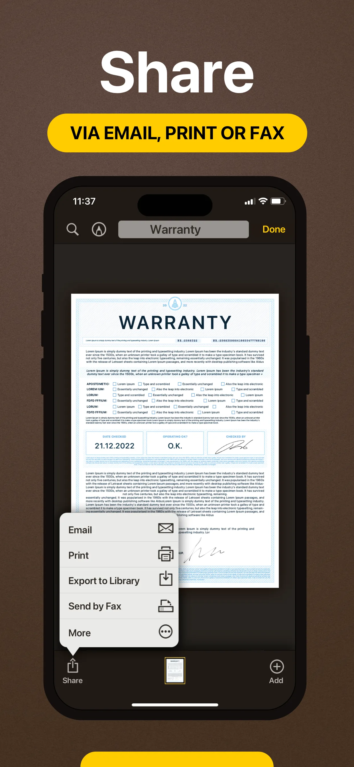 My Scans, best PDF Scanner App iphone screenshot 6