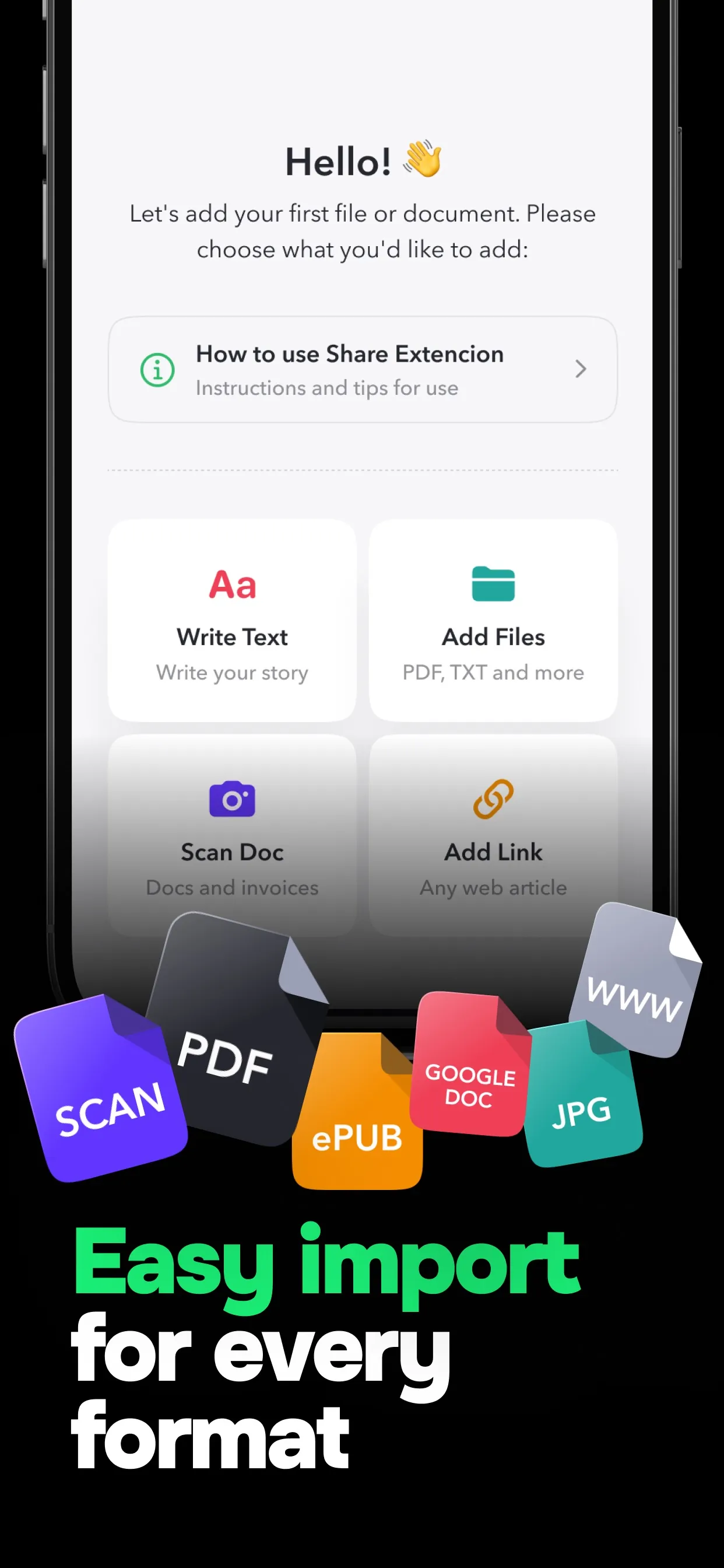 Peech: Text to Speech Reader iphone screenshot 4