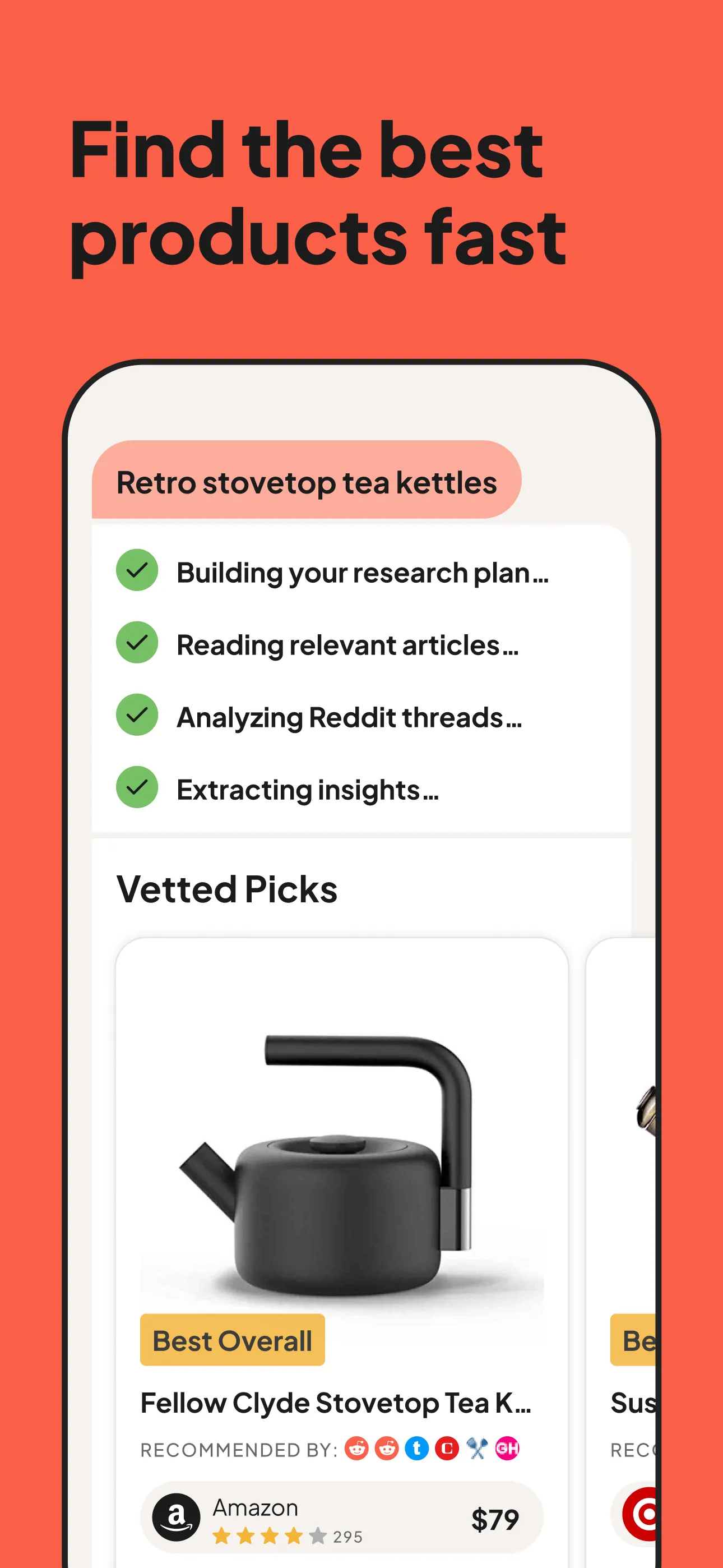 Vetted AI Smart Shopping Agent iphone screenshot 1