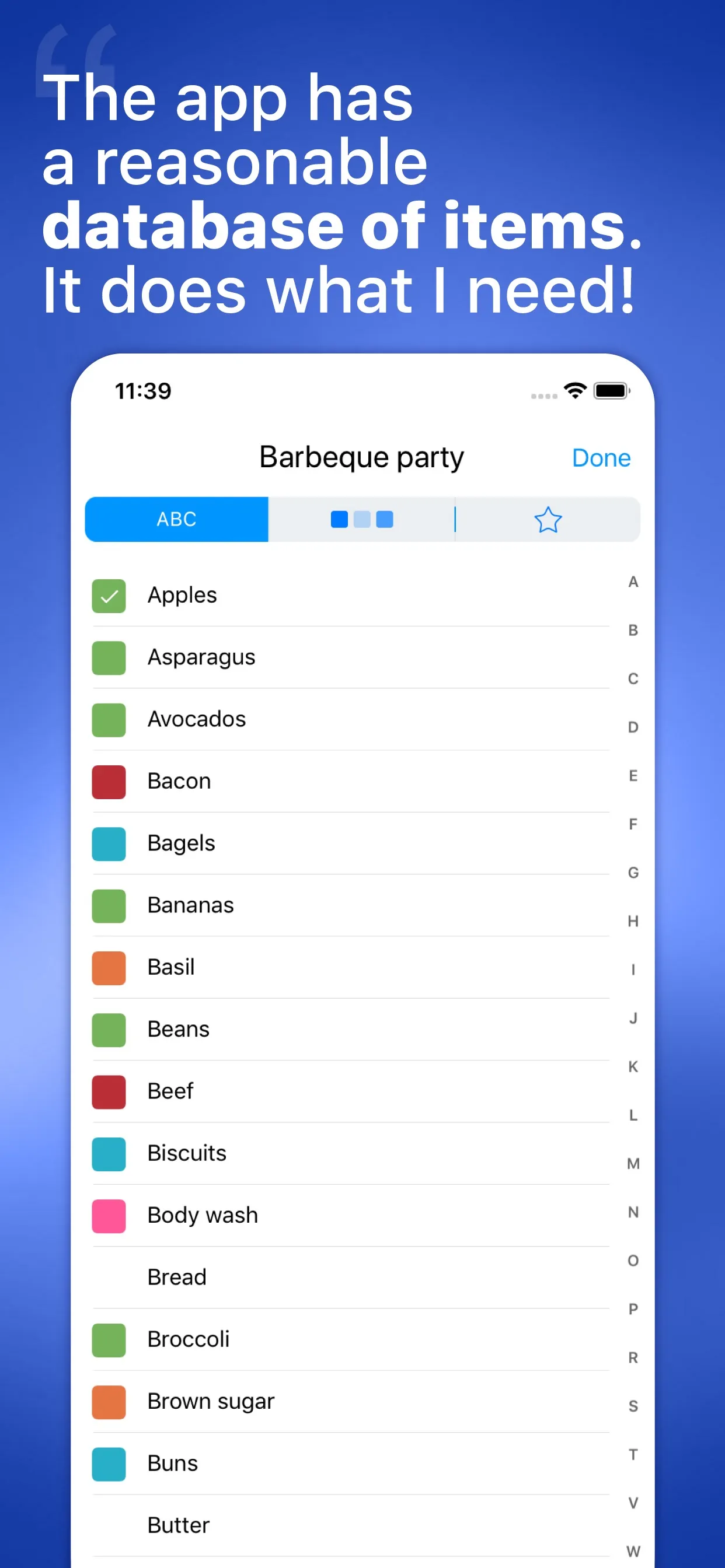 Grocery List with Sync iphone screenshot 5