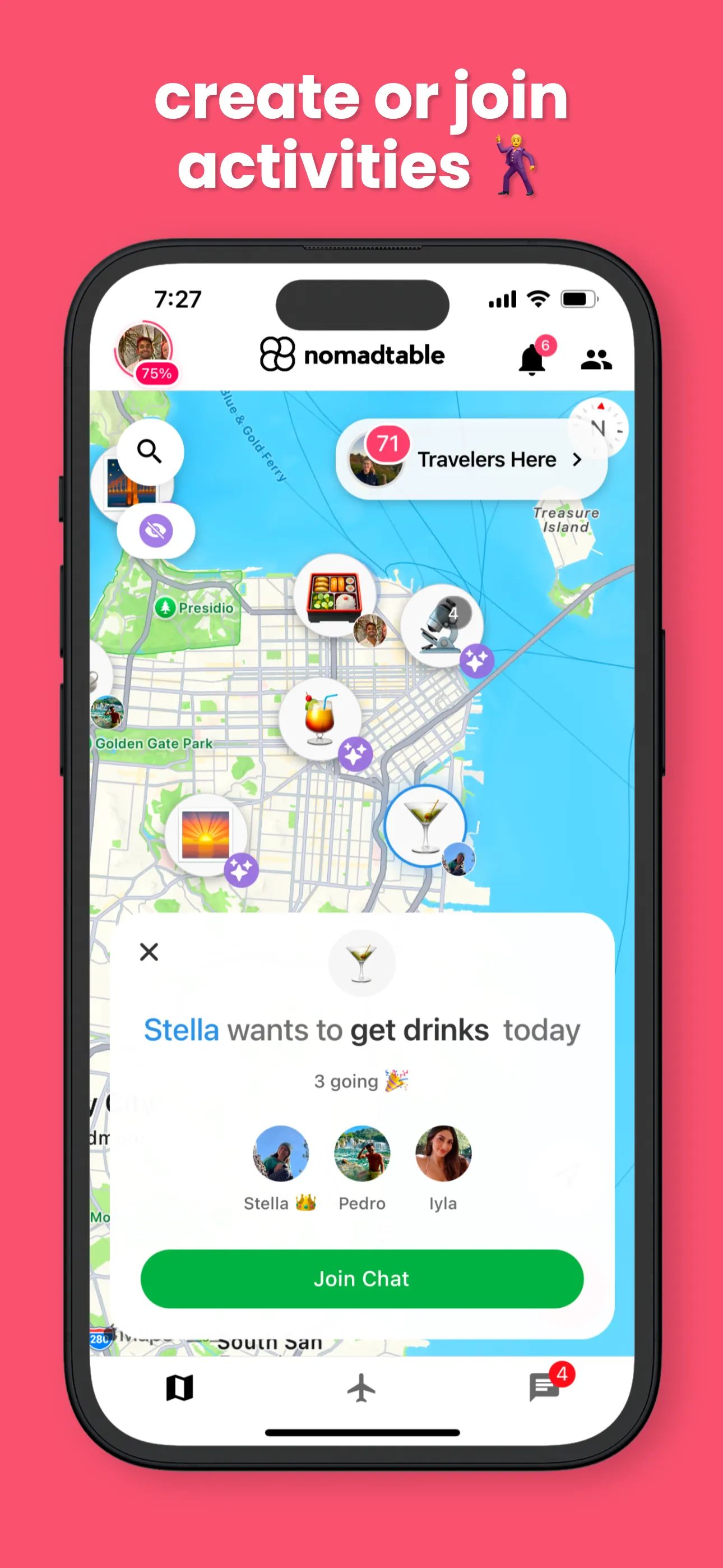 Nomadtable: Solo Travel App iphone screenshot 3