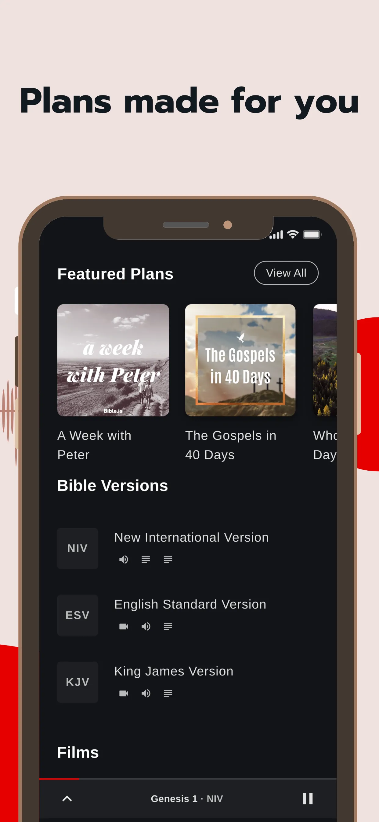 Bible - Audio & Video Bibles iphone screenshot 4