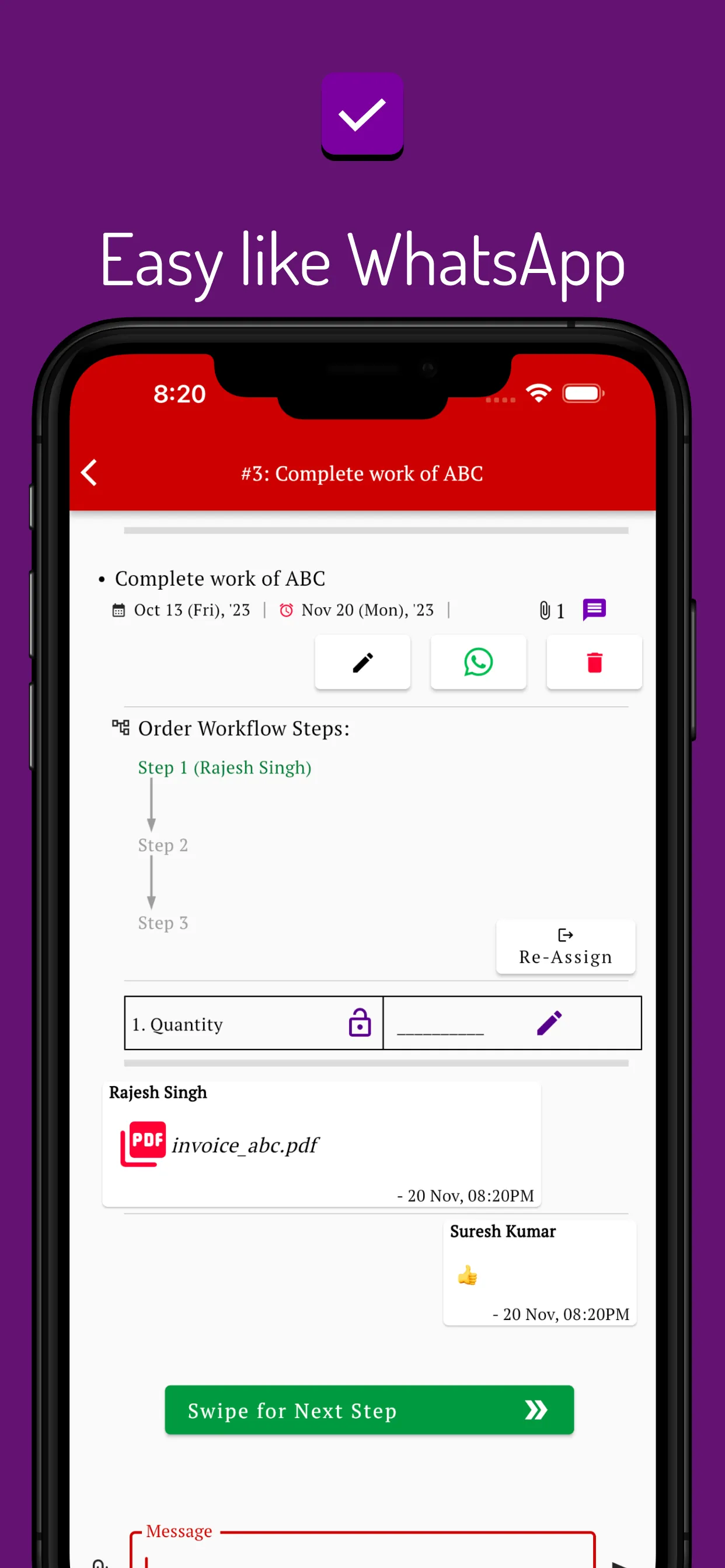 Simple Workflow iphone screenshot 2