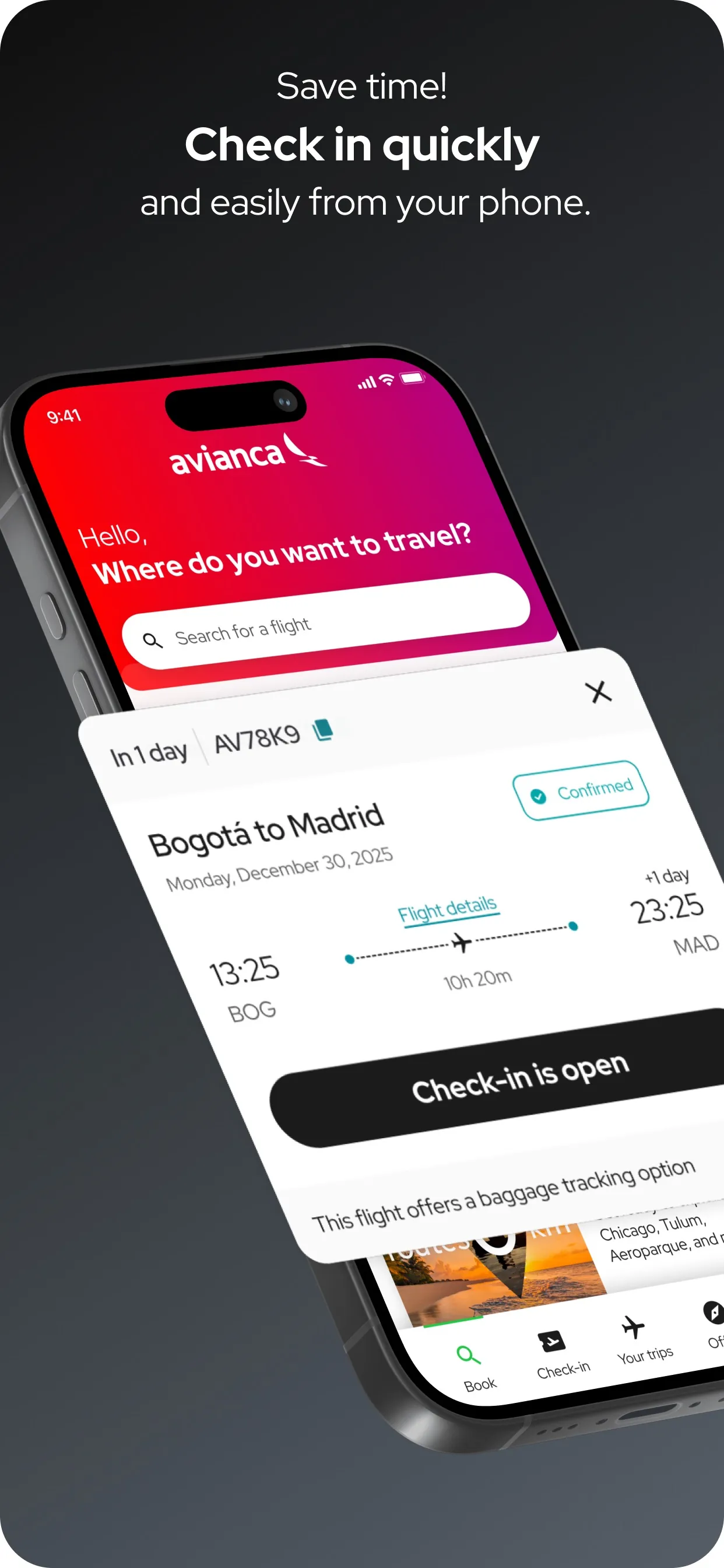 avianca iphone screenshot 3