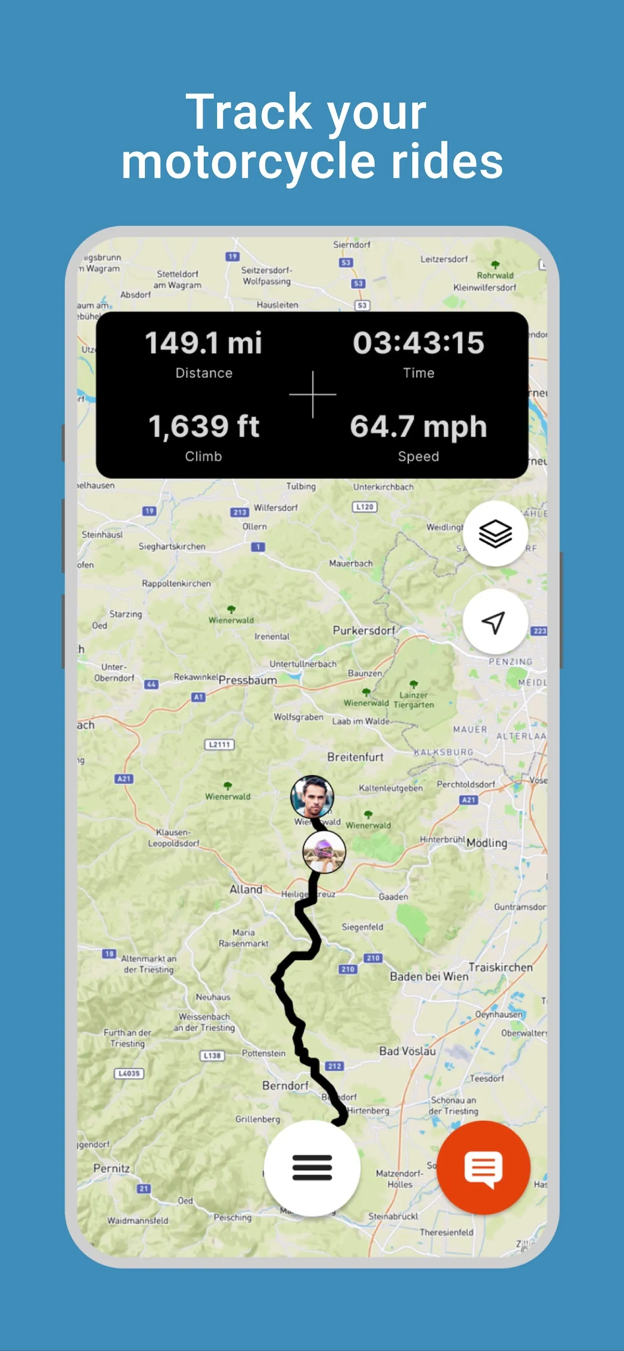 RISER - Motorcycles and Routes iphone screenshot 1
