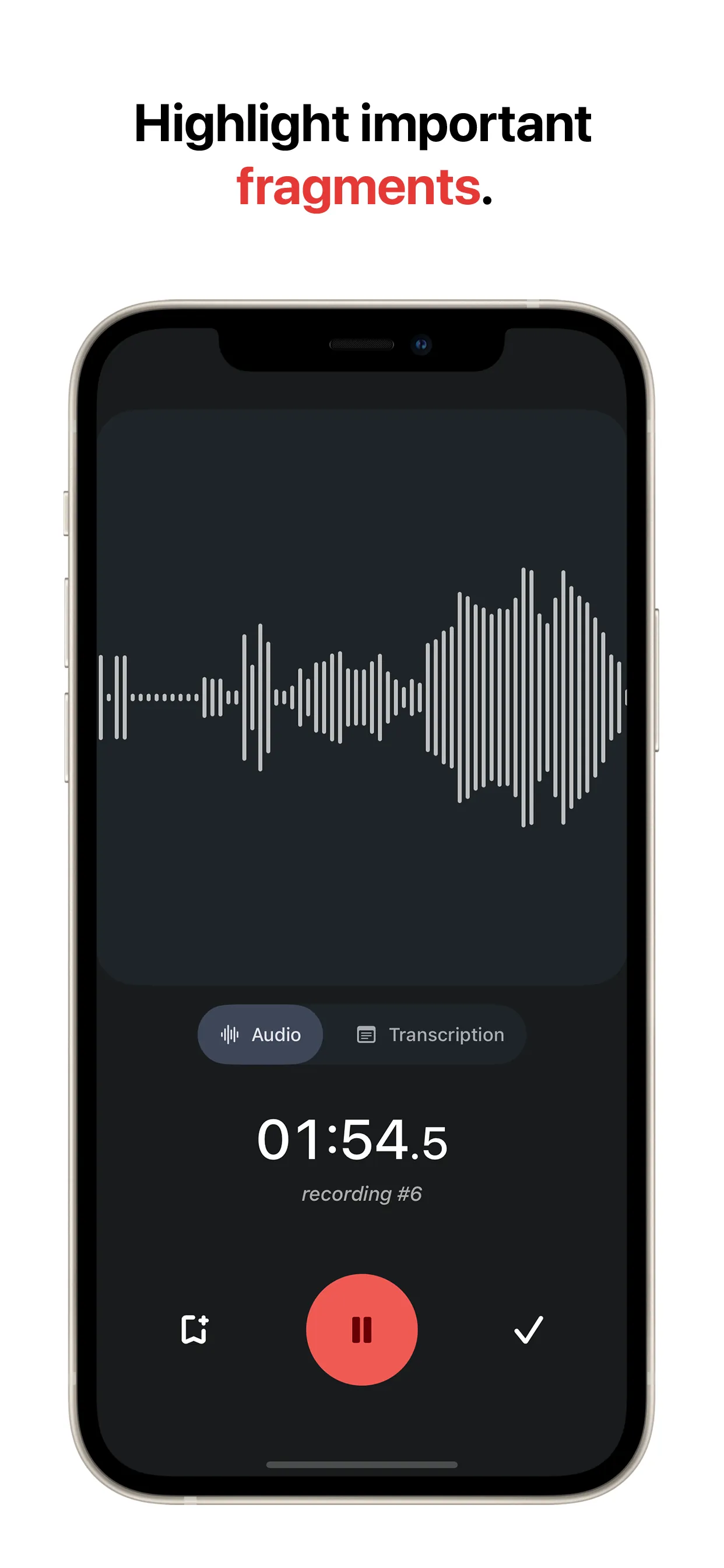 Voice Recorder & Transcribe iphone screenshot 1
