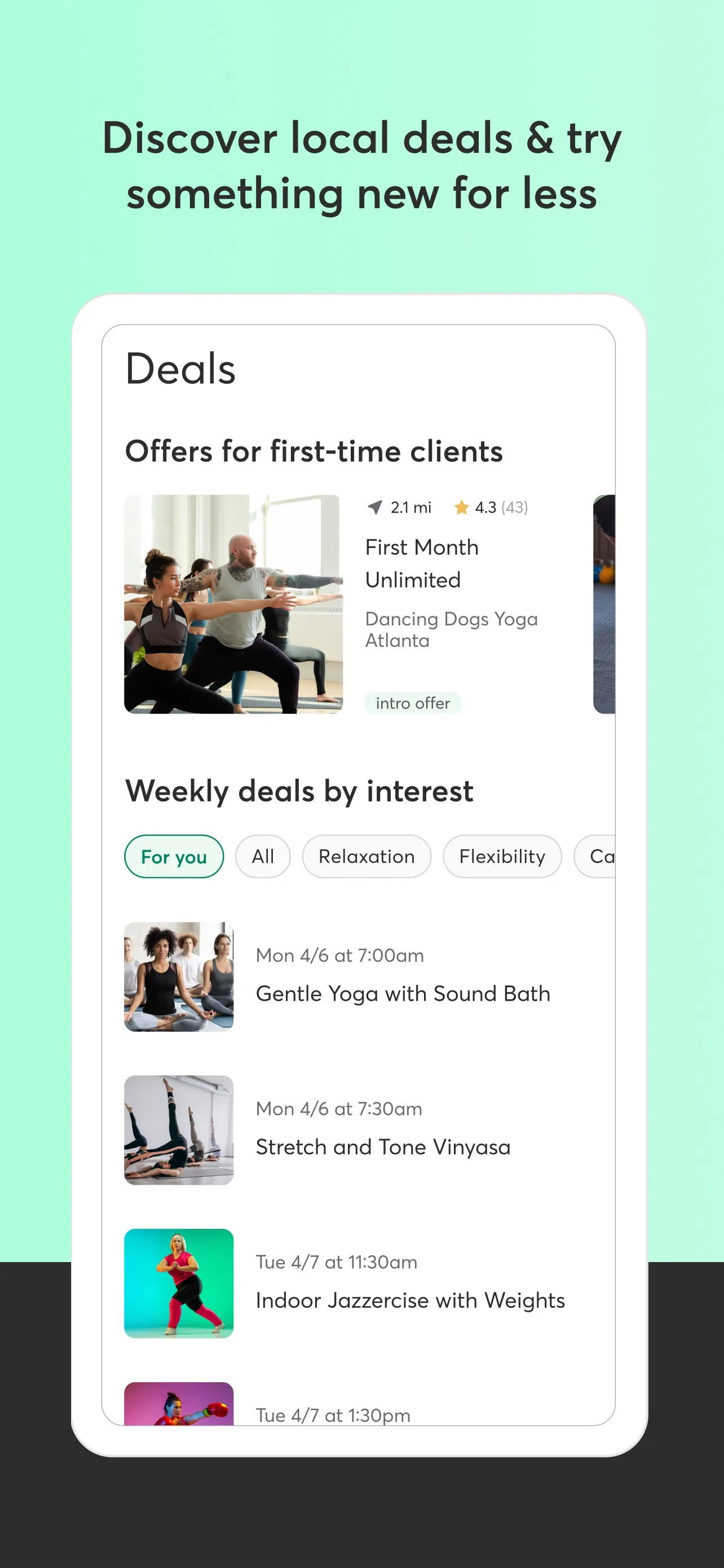 Mindbody: Fitness & Wellness iphone screenshot 3