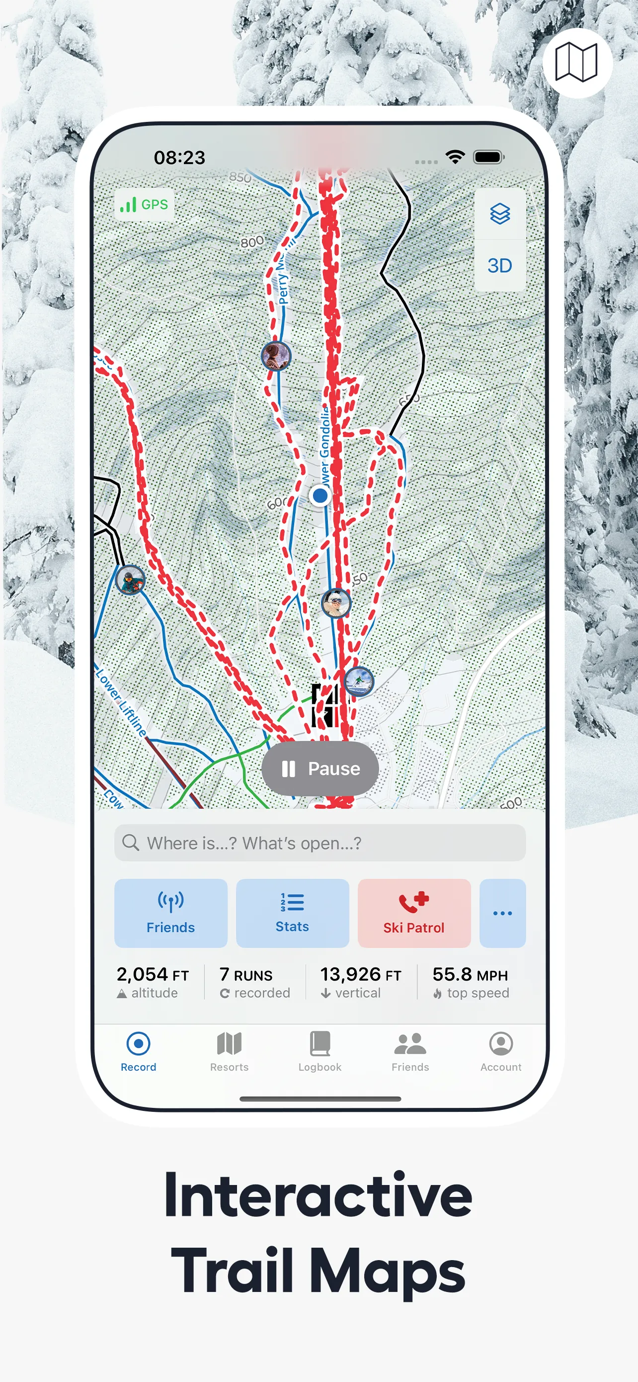 Slopes: Ski & Snowboard iphone screenshot 2