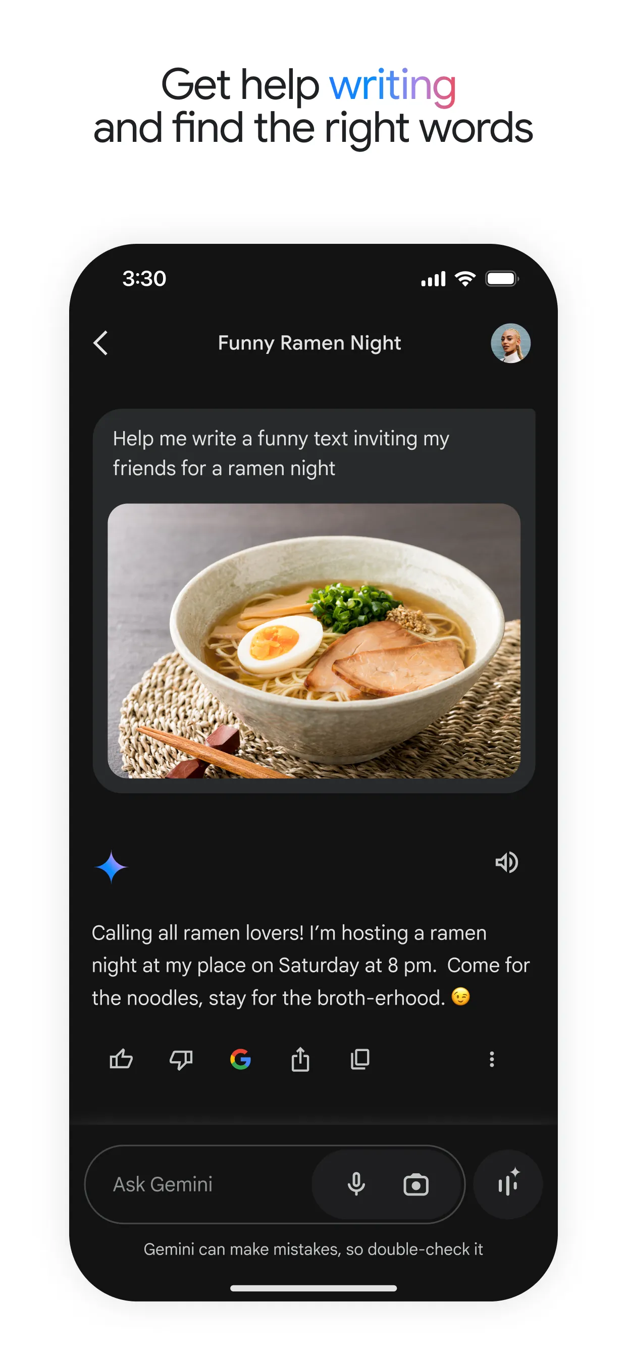 Google Gemini iphone screenshot 3