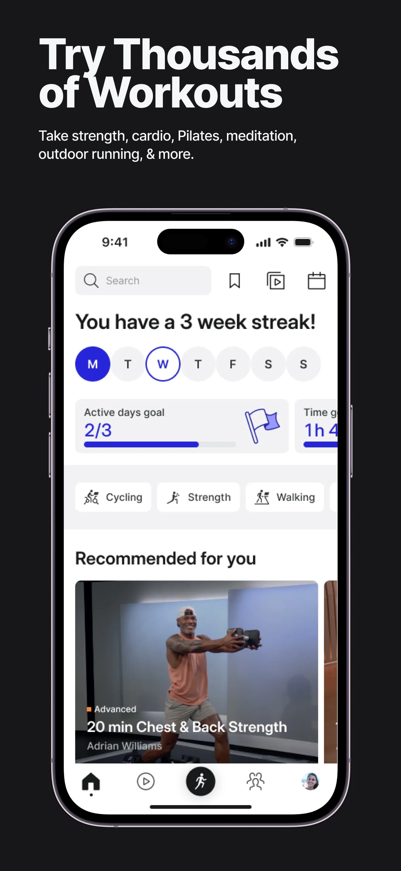 Peloton: Fitness & Workouts iphone screenshot 3