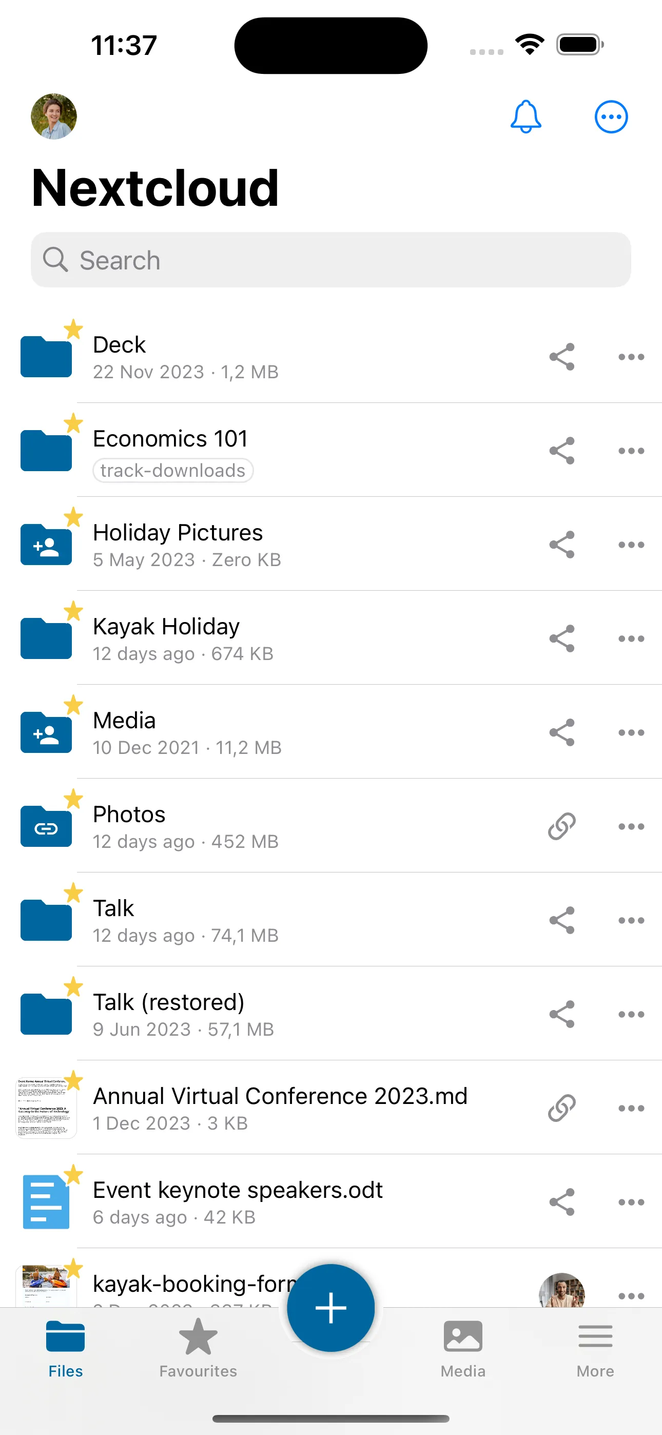 Nextcloud iphone screenshot 1