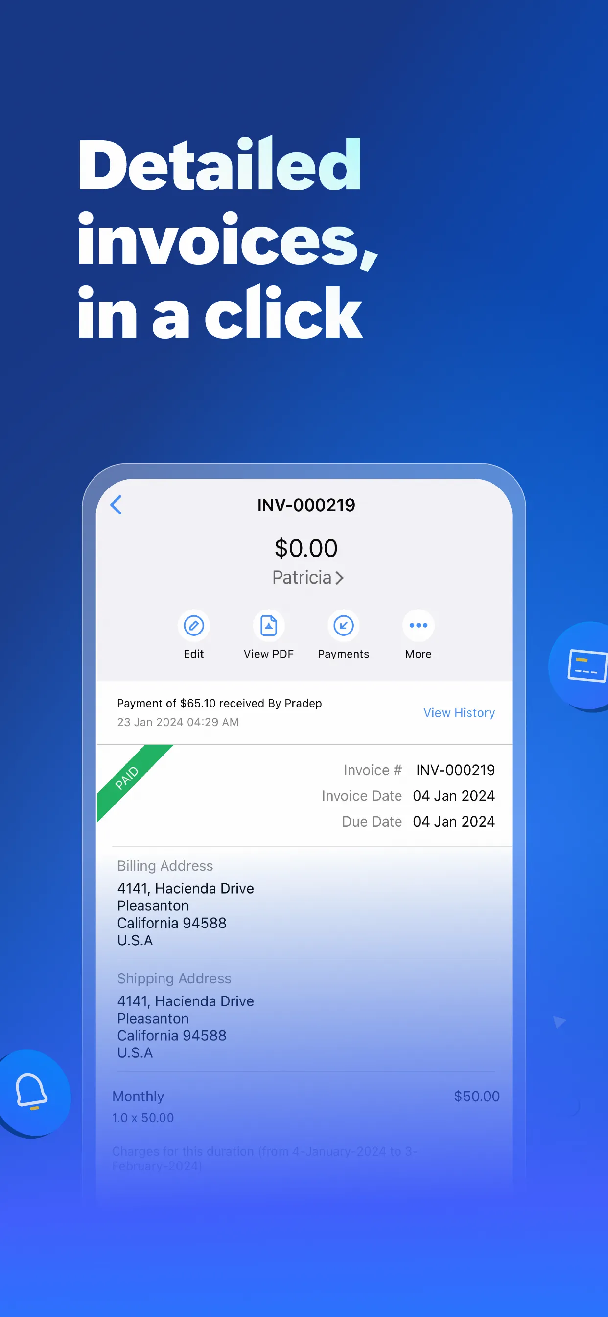 Accounting App - Zoho Books iphone screenshot 2