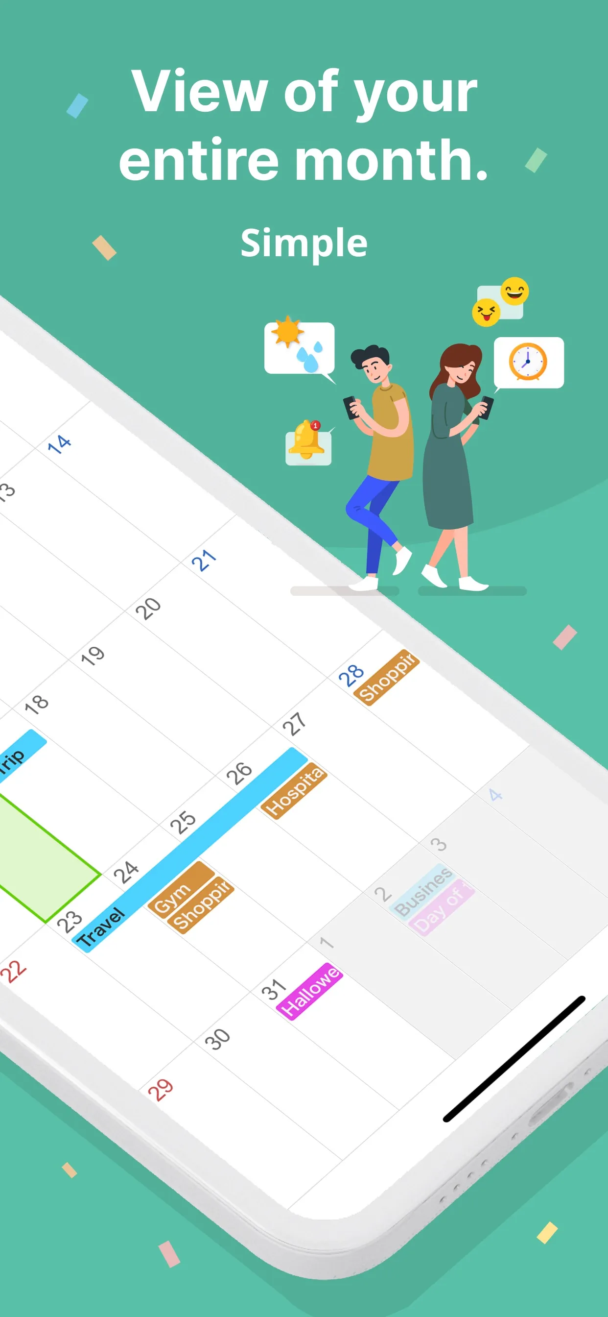 Simple Calendar - SimpleCal iphone screenshot 2