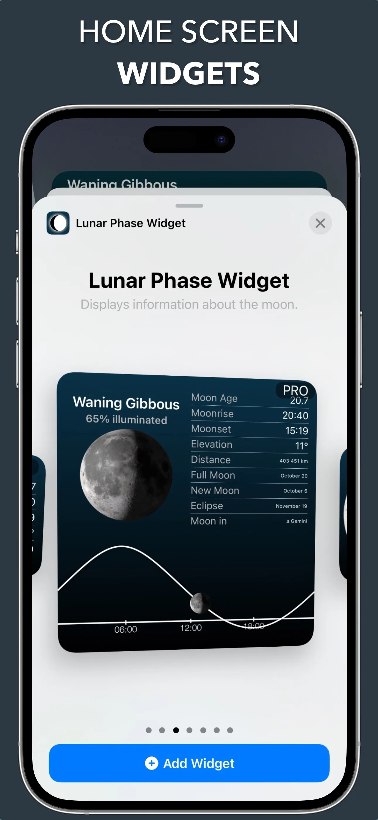 Lunar - Moon Phase & Widget iphone screenshot 3