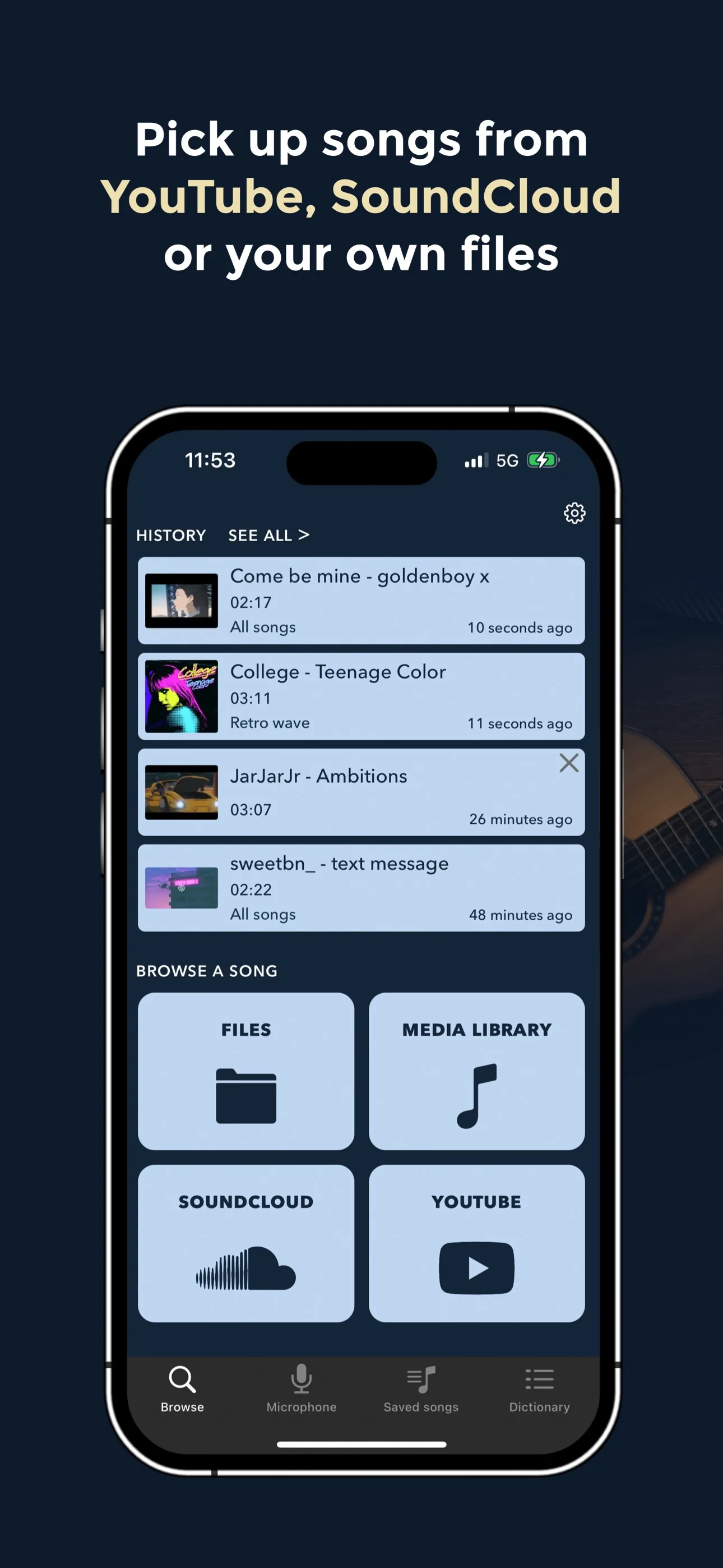 Chord ai - Play any song! iphone screenshot 1